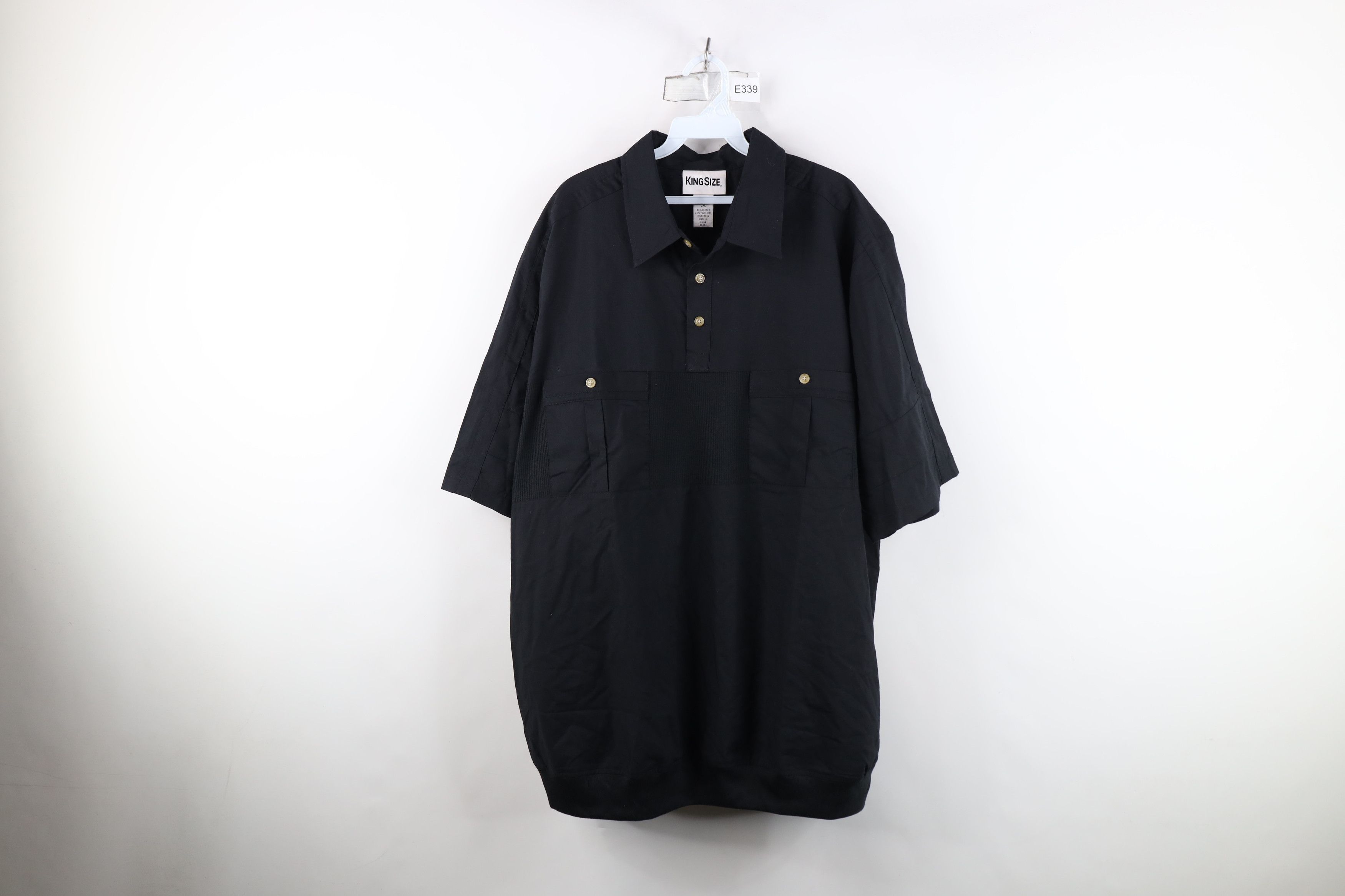Vintage Vintage 90s Streetwear Collared Pullover Polo Shirt Black Size US XXL / EU 58 / 5 - 1 Thumbnail
