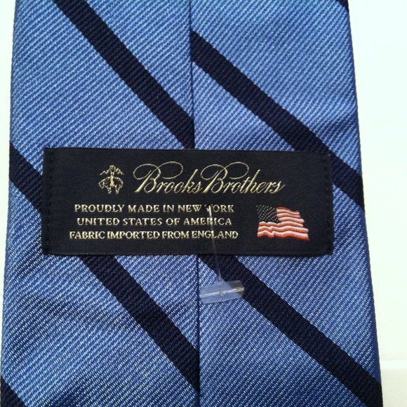 Brooks Brothers BROOKS BROTHERS MEN'S NEW BLUE 100%SILK TIE WIDTH: 3 1/4" Size ONE SIZE - 3 Thumbnail