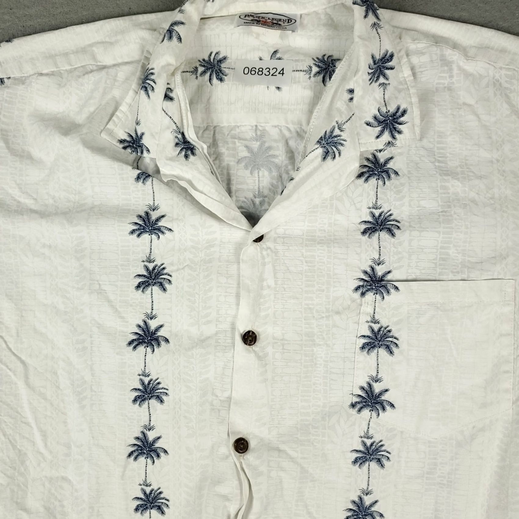 Vintage Pacific Legend Shirt Mens XL White Tropical Hawaiian Button Up Short Sleeve Size US XL / EU 56 / 4 - 2 Thumbnail