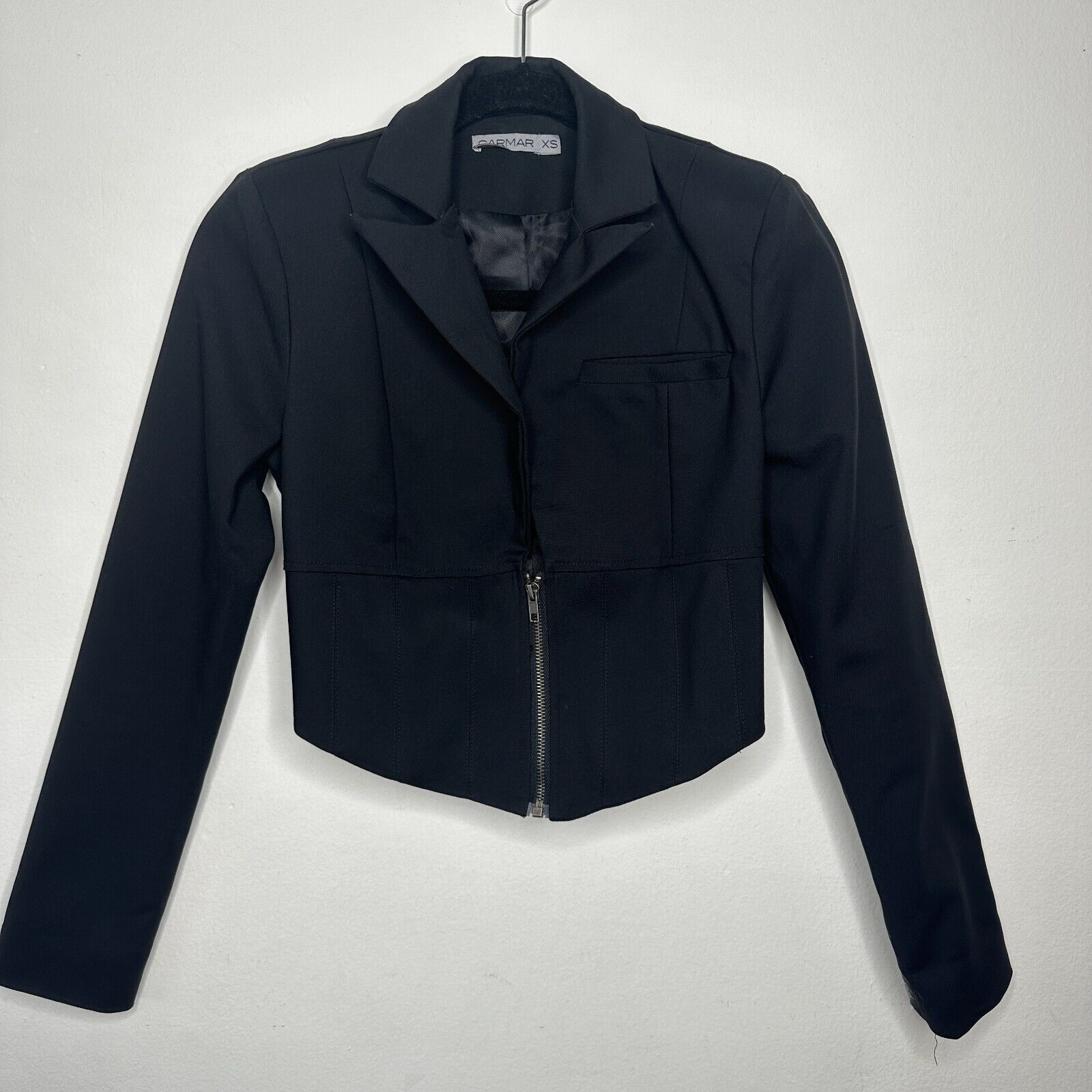 Other CARMAR Black Cropped Vest Jacket Half Zip Breast Pocket XS Size XS / US 0-2 / IT 36-38 - 10 Thumbnail