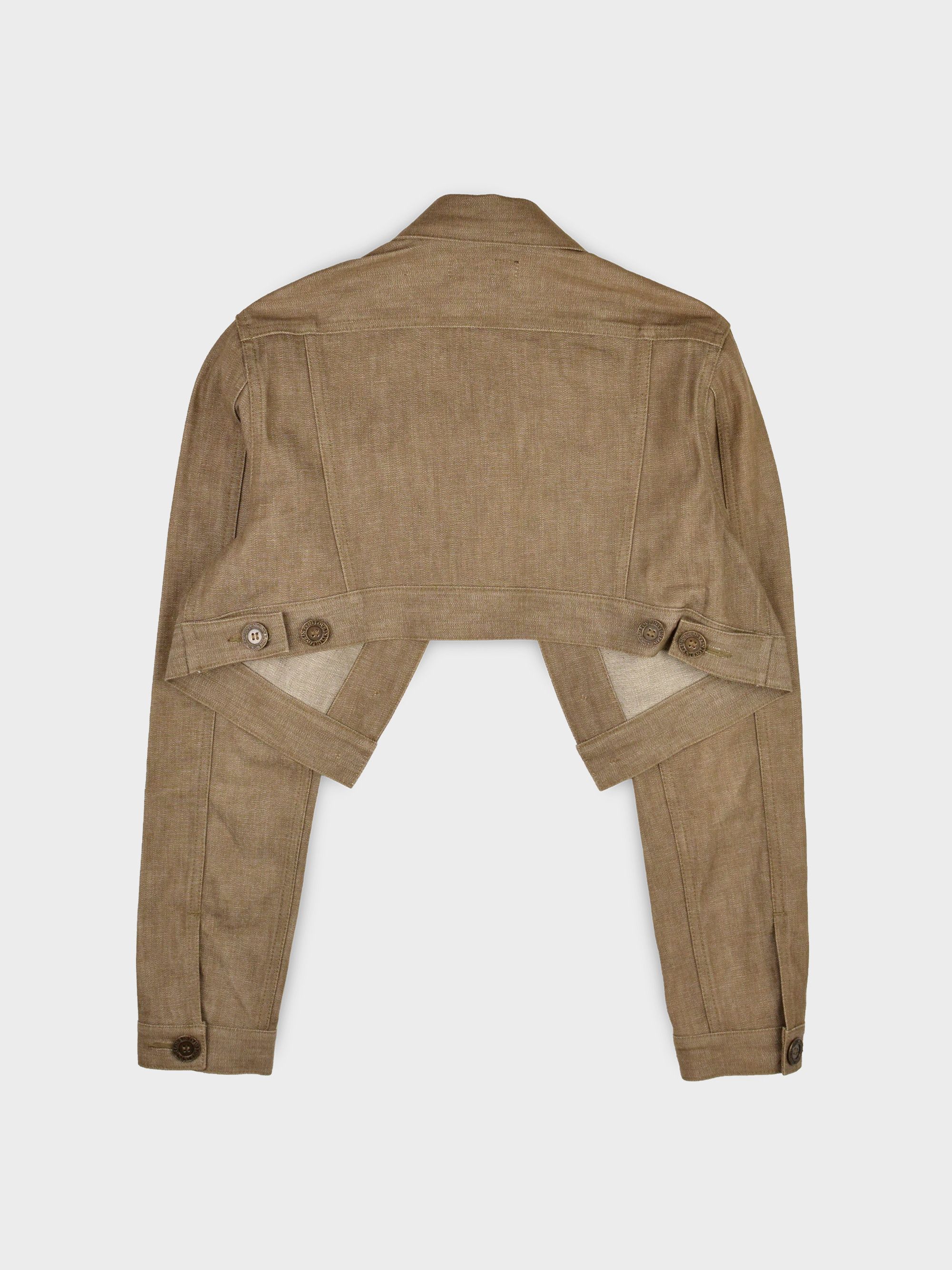 Yohji Yamamoto Y's by Yohji Yamamoto - Y's in Love cropped denim jacket Size S / US 4 / IT 40 - 2 Thumbnail