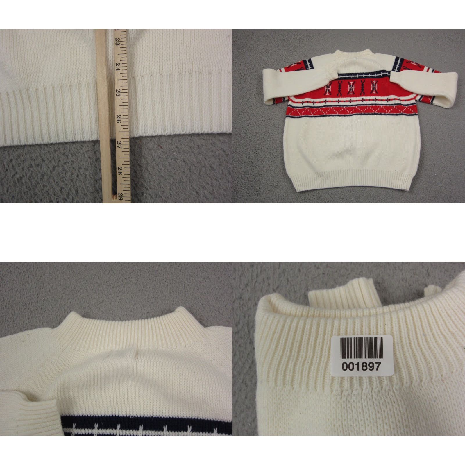 Vintage VINTAGE Montgomery Ward Sweater Mens XL Pullover Knit Mock Neck Ivory 80s 90s Casual Business Mens Size US XL / EU 56 / 4 - 8 Thumbnail