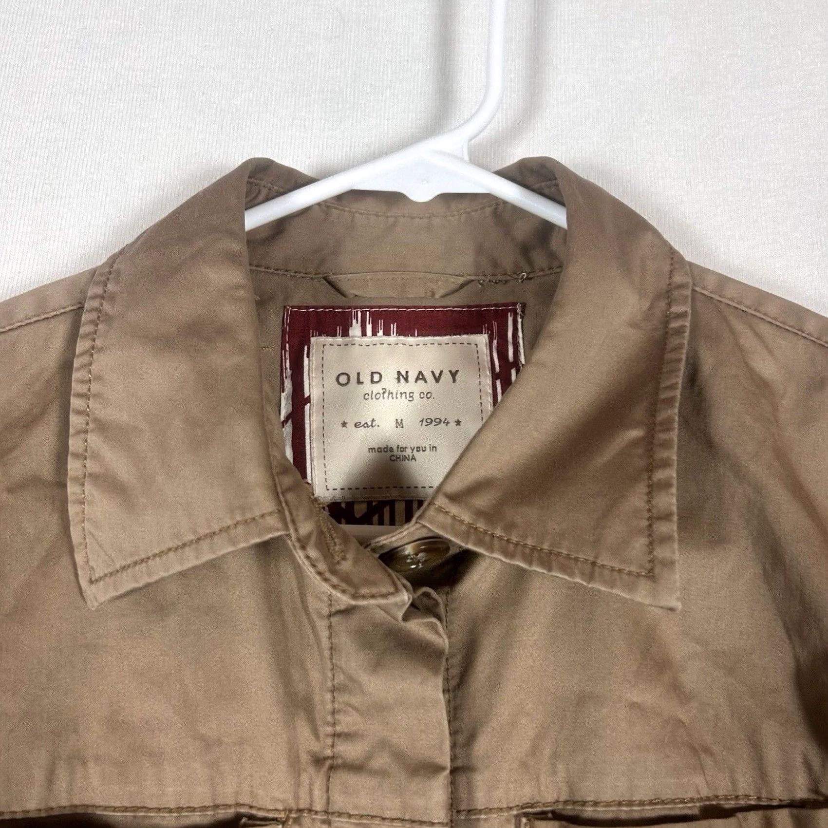Old Navy Old Navy Jacket Womens M Tan Corduroy Long Sleeve Button Collared Casual Belted Size M / US 6-8 / IT 42-44 - 3 Thumbnail