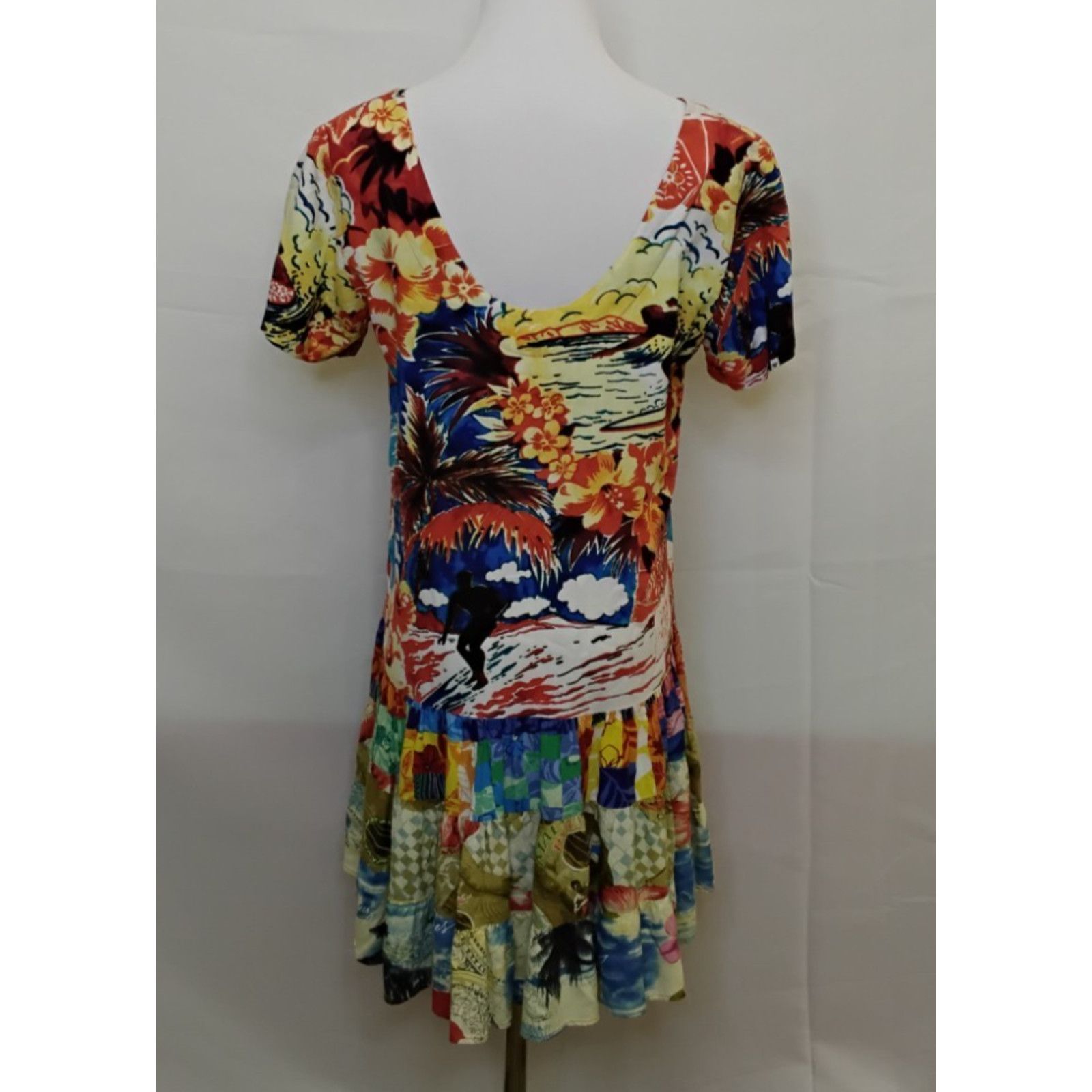 Jams World Jams World Drop Waist Dress Women's S Hawaiian Graphic Print Size S / US 4 / IT 40 - 3 Thumbnail