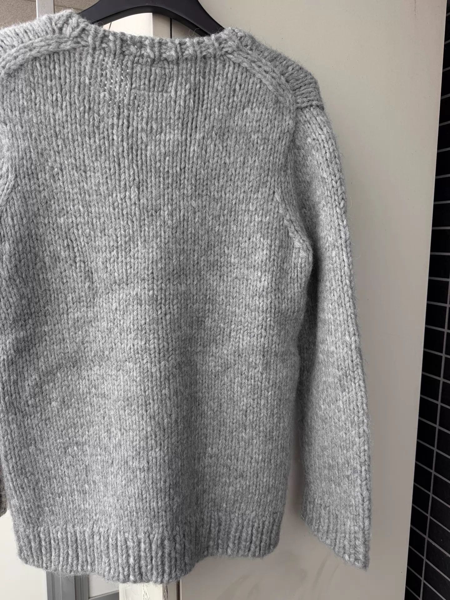 Number (N)ine NUMBER (N)INE 09FW V-neck Tassel Wool-Blend Cardigan Gray Size US L / EU 52-54 / 3 - 5 Thumbnail