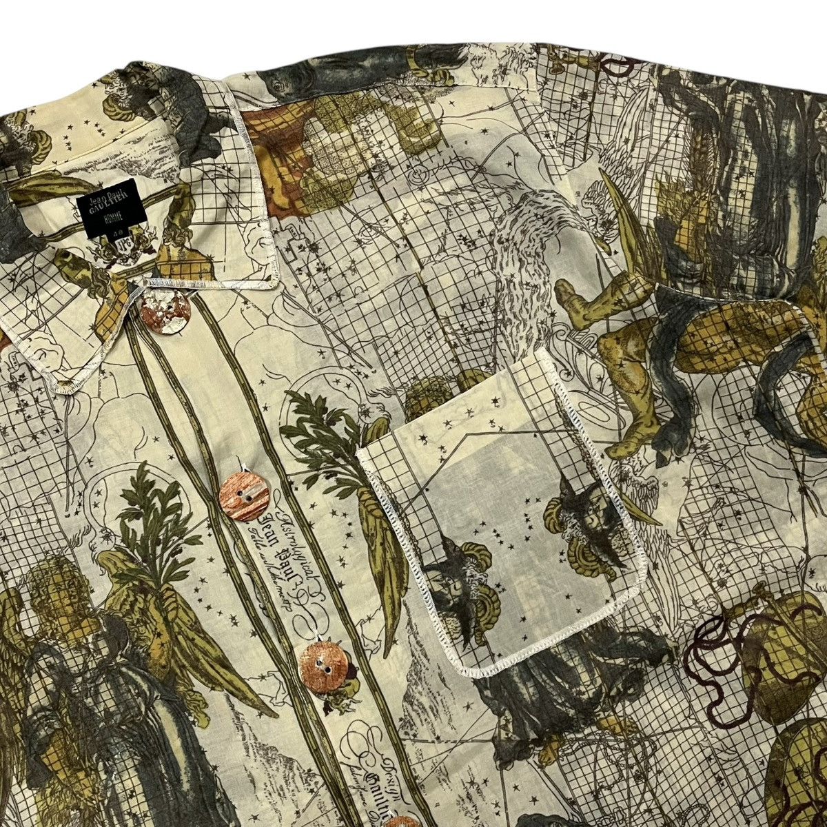 Jean Paul Gaultier × Vintage 💥RARE🔥SS94 Jean Paul Gaultier Run Away Zodiac Shirt Size US M / EU 48-50 / 2 - 4 Thumbnail