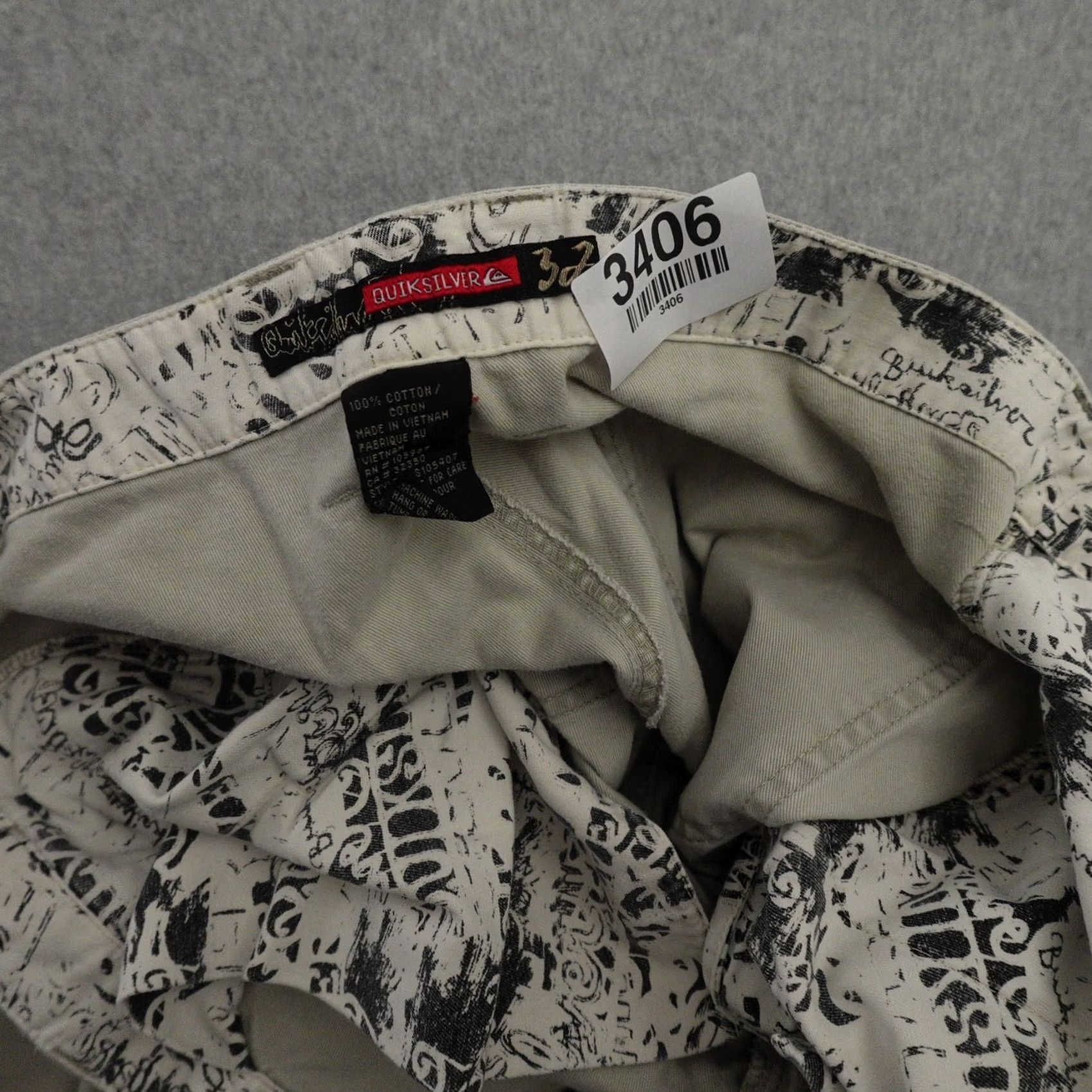 Quiksilver VTG 90s QUICKSILVER Mens 32 (32X26) Baggy Cargo Pants Carpenter Rave Skate Shirt Size US 32 / EU 48 - 4 Thumbnail