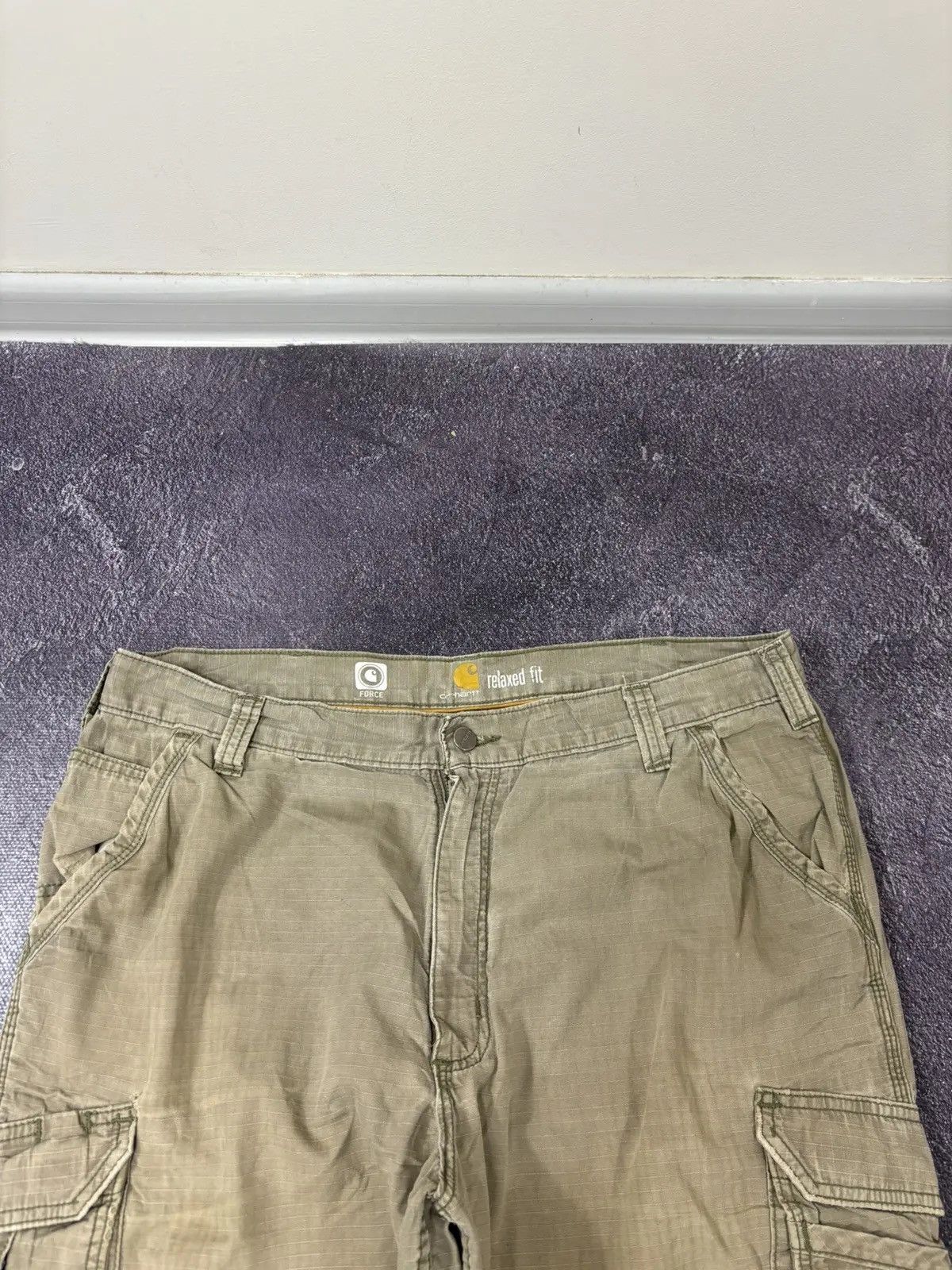 Carhartt × Vintage Vintage Carhartt American Aviation Khaki Baggy Cargo Pants Size US 38 / EU 54 - 13 Thumbnail
