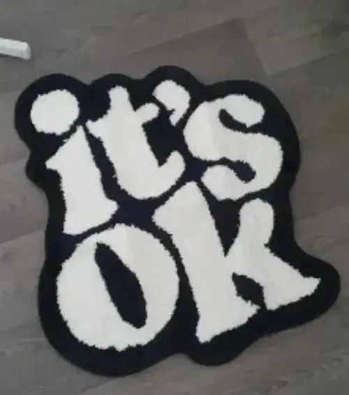 Designer 60cmX70cm Its OK Soft Rug Size ONE SIZE - 1 Thumbnail