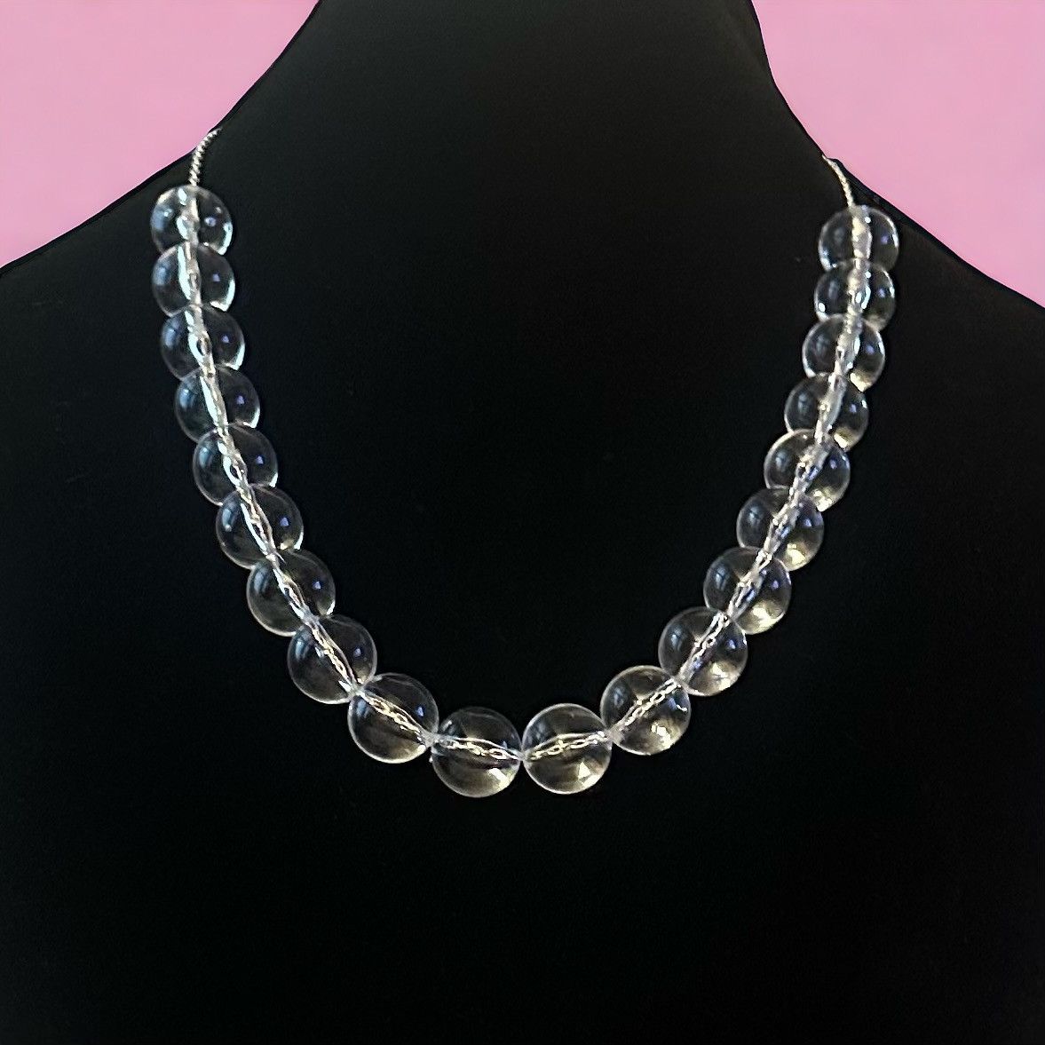 Other Chunky clear ball bead necklace Size ONE SIZE - 1 Thumbnail