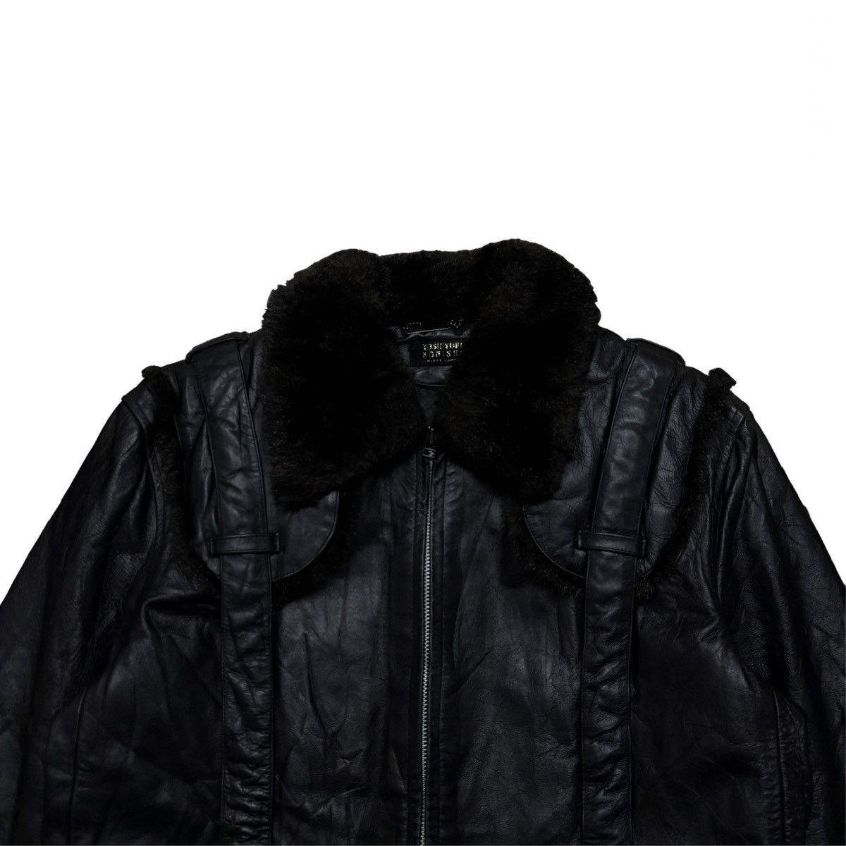 Yoshiyuki Konishi 1990 Yoshiyuki Konishi Ficce Uomo Leather Jacket Size US XL / EU 56 / 4 - 4 Thumbnail