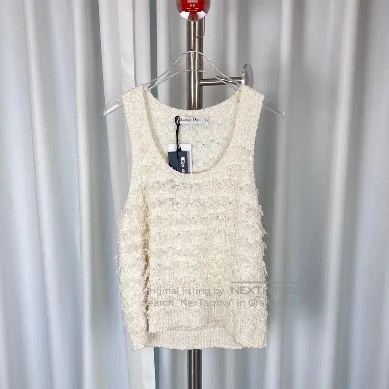 Dior Dior White Women's Sweater Tank Top . Size XL / US 12-14 / IT 48-50 - 2 Thumbnail