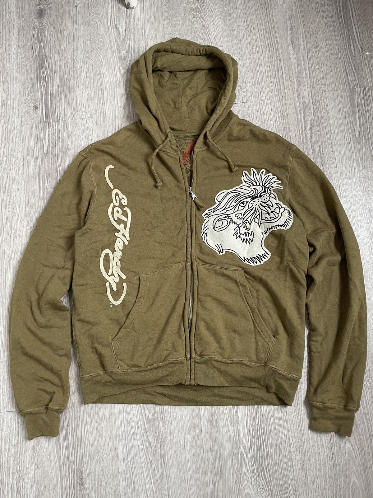 Ed Hardy Rare💥Ed Hardy patch logo zip hoodie Y2K Size US M / EU 48-50 / 2 - 2 Thumbnail