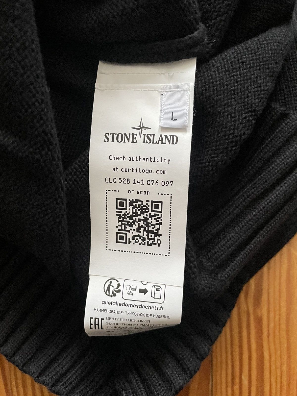 Stone Island Stone Island Winter Soft Cotton Sweater Crewneck Black Size US L / EU 52-54 / 3 - 5 Thumbnail
