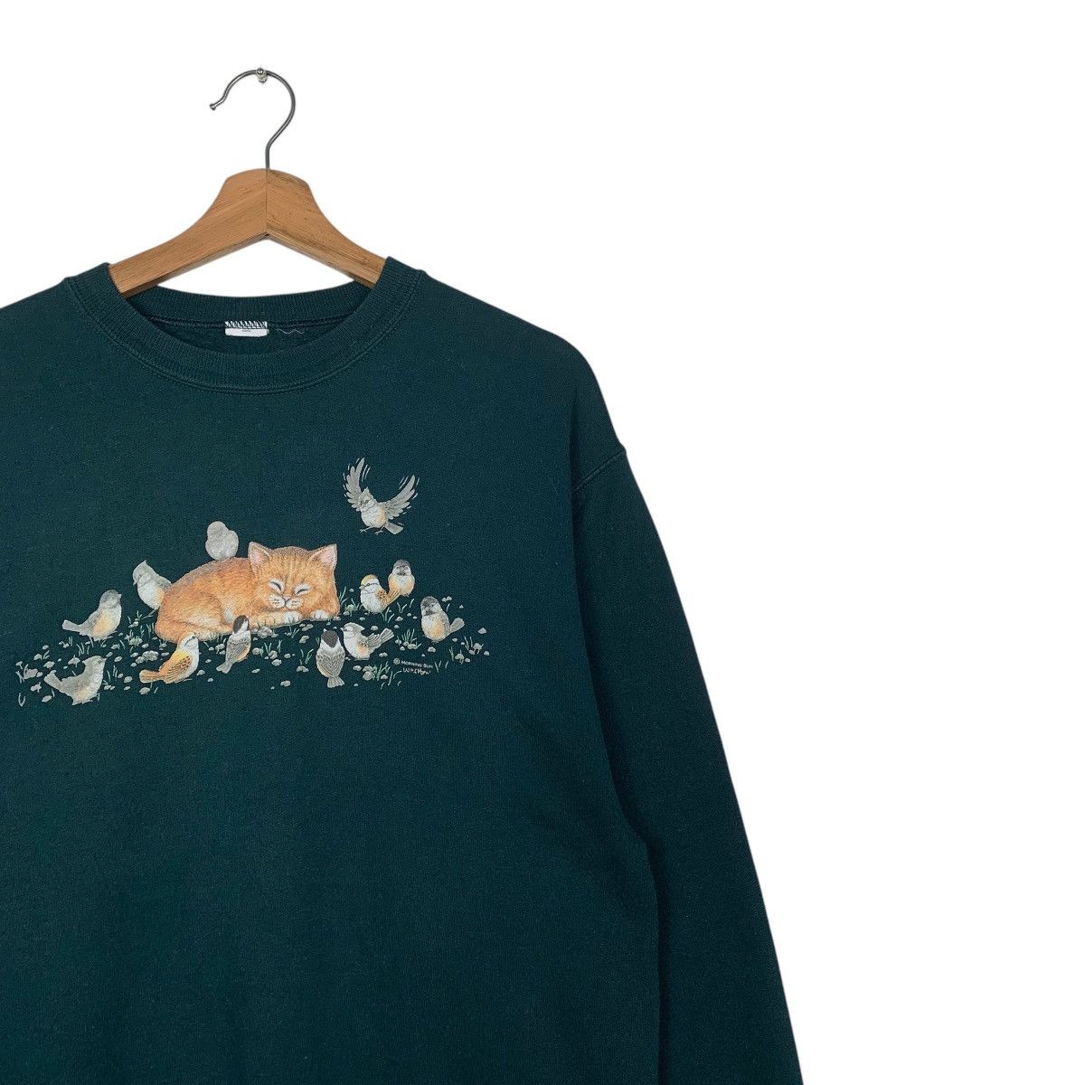 Japanese Brand Japanese Brand Morning Sun Cat And Bird Sweatshirt Size US M / EU 48-50 / 2 - 5 Thumbnail