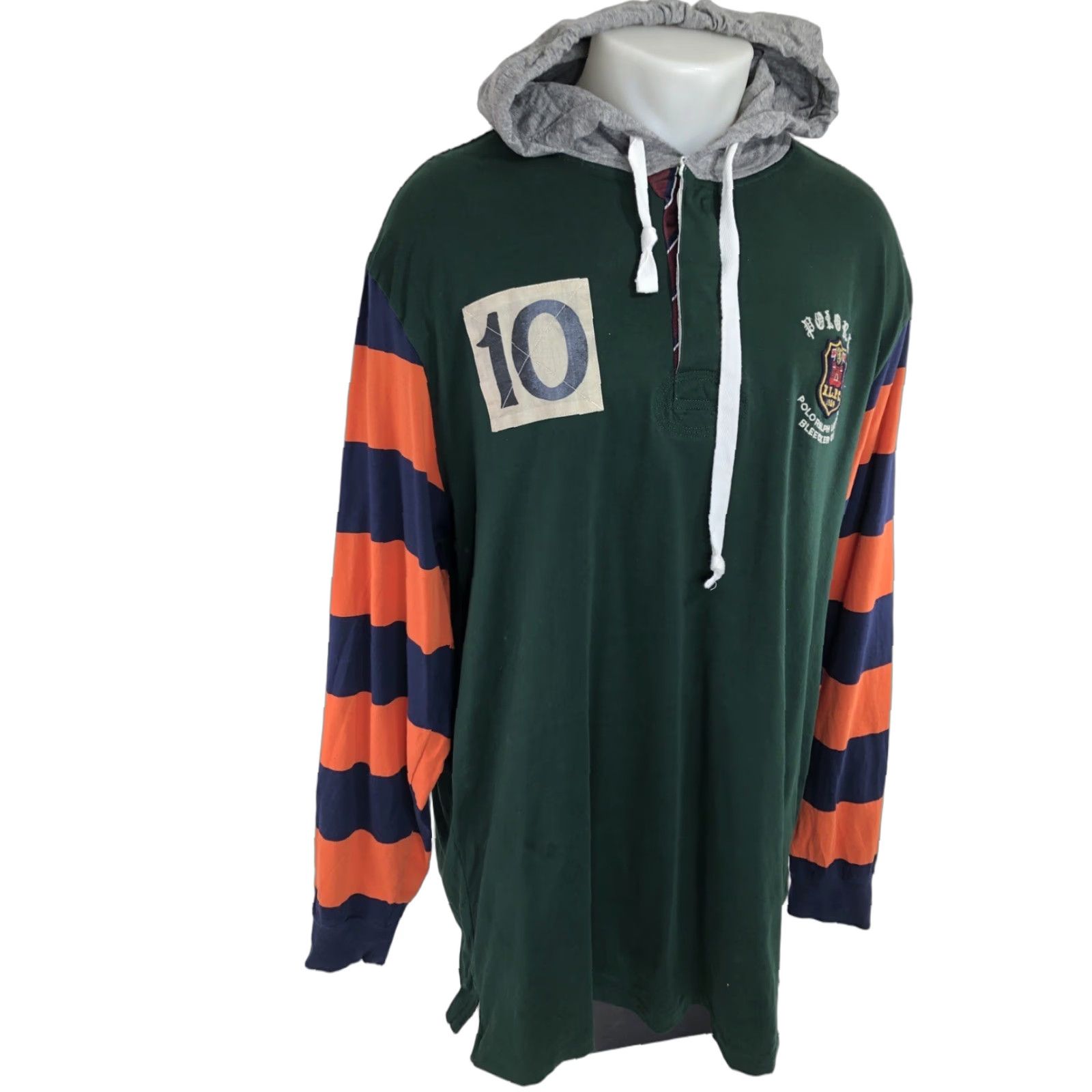 Polo Ralph Lauren POLO RALPH LAUREN Embroidered BLEEKER CUP XL TALL Lightweight Hoodie Men XS TL Green Pullover Hooded Size US XL / EU 56 / 4 - 1 Thumbnail