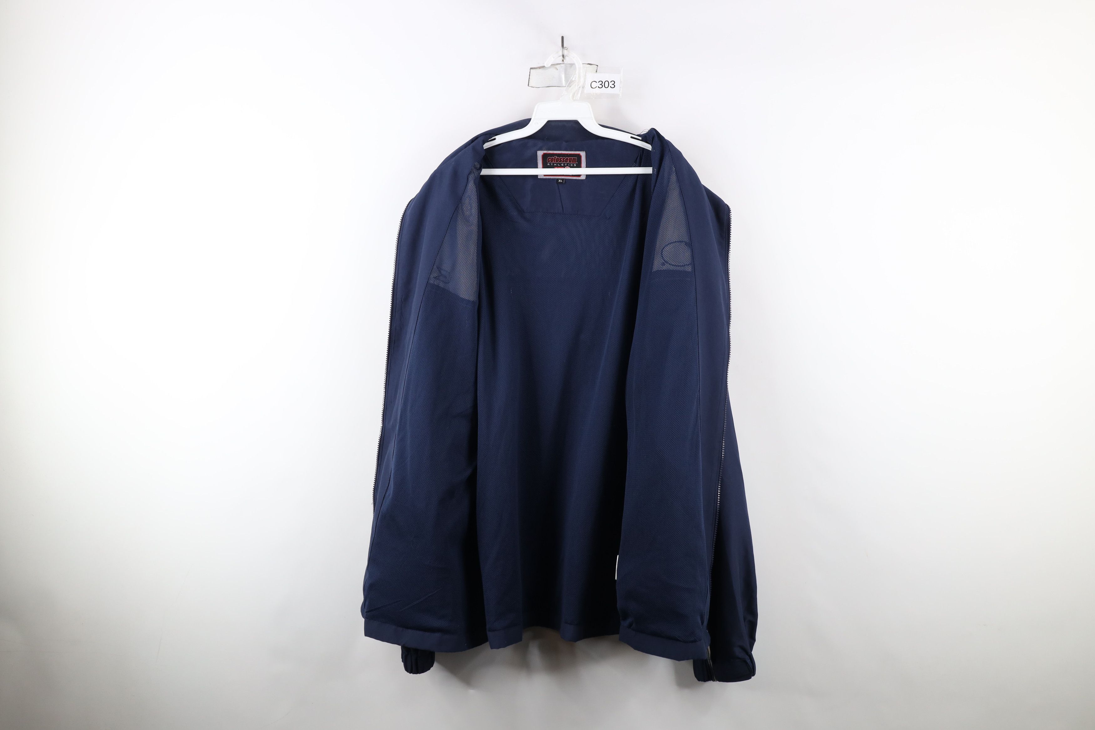 Vintage Vintage 90s State University Lined Windbreaker Jacket Blue Size US XL / EU 56 / 4 - 11 Thumbnail
