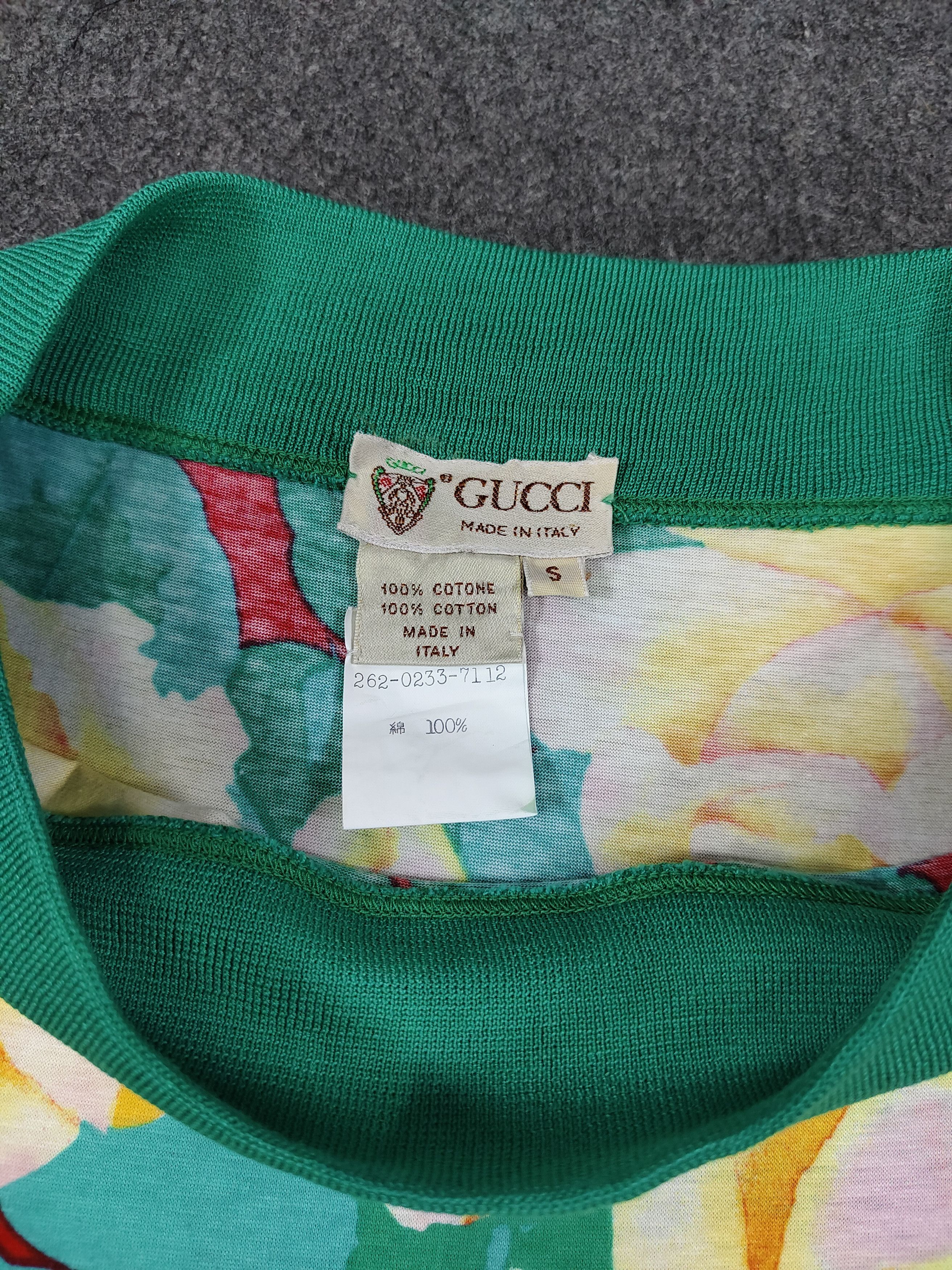 Gucci 80s Gucci- Archive Floral Rose Print Wide Round Neckline Top Size M / US 6-8 / IT 42-44 - 8 Thumbnail