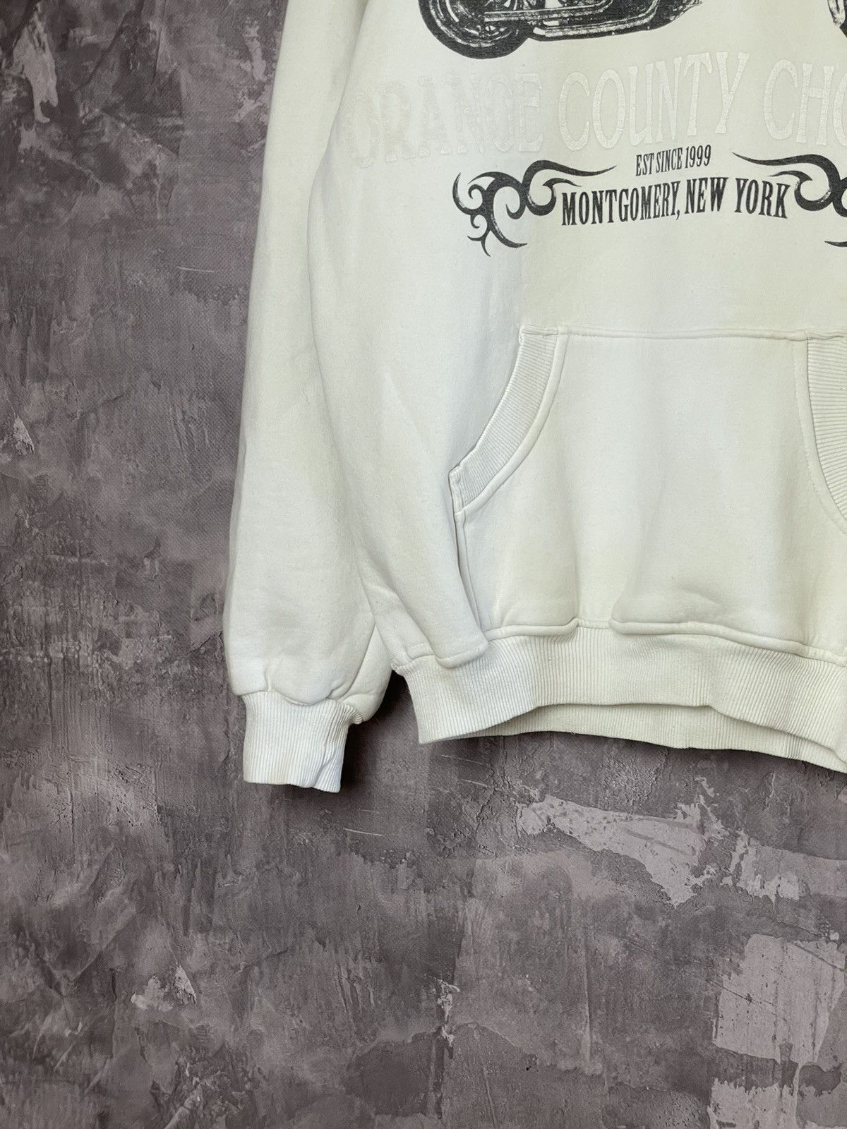 Vintage × West Coast Choppers Vintage 90s Orange County Choppers Sleeve Cross Hoodie Size US M / EU 48-50 / 2 - 6 Thumbnail