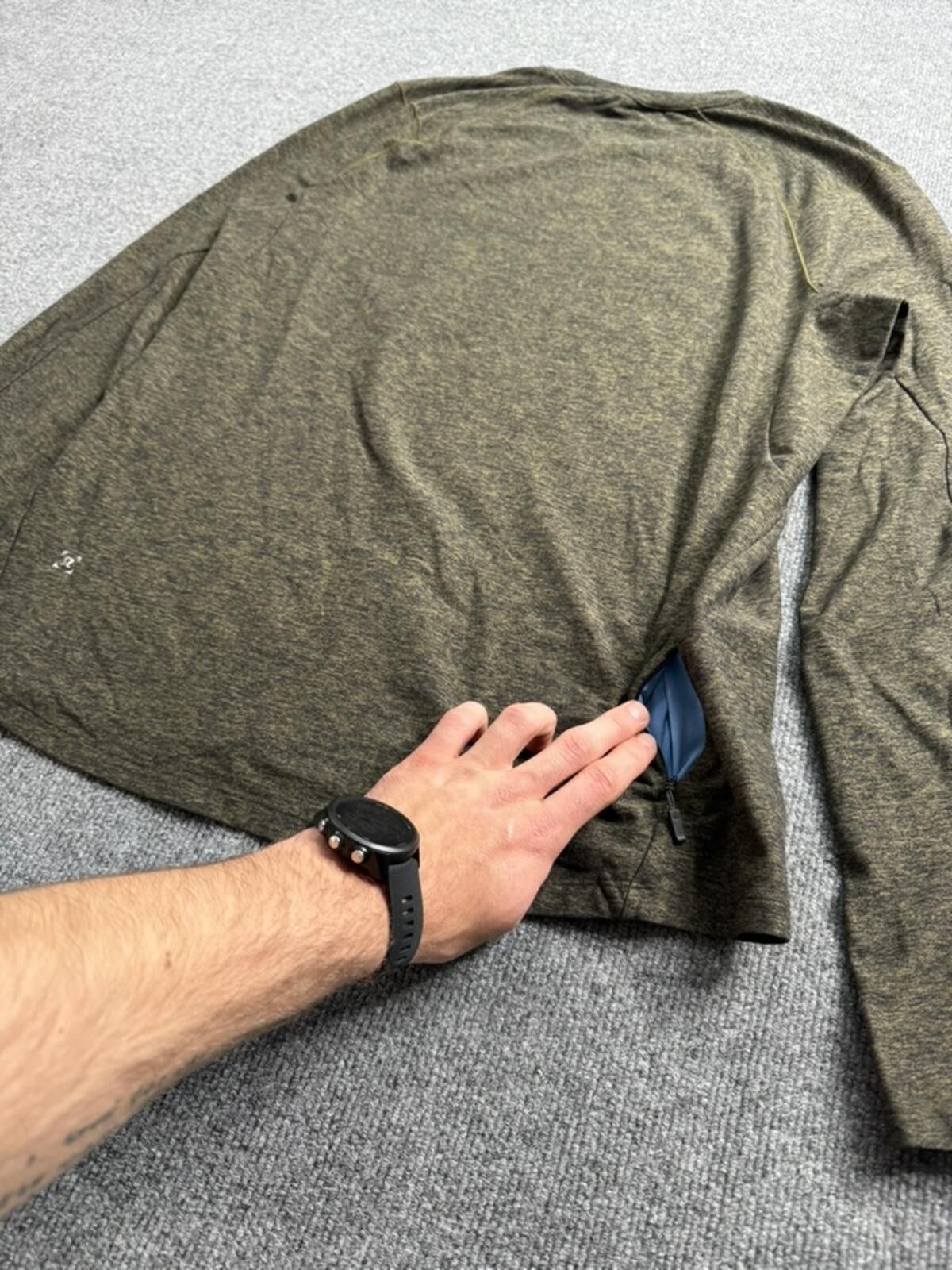 Lululemon Lululemon Surge Warm Long Sleeve Shirt Green Brown L Size US L / EU 52-54 / 3 - 8 Thumbnail