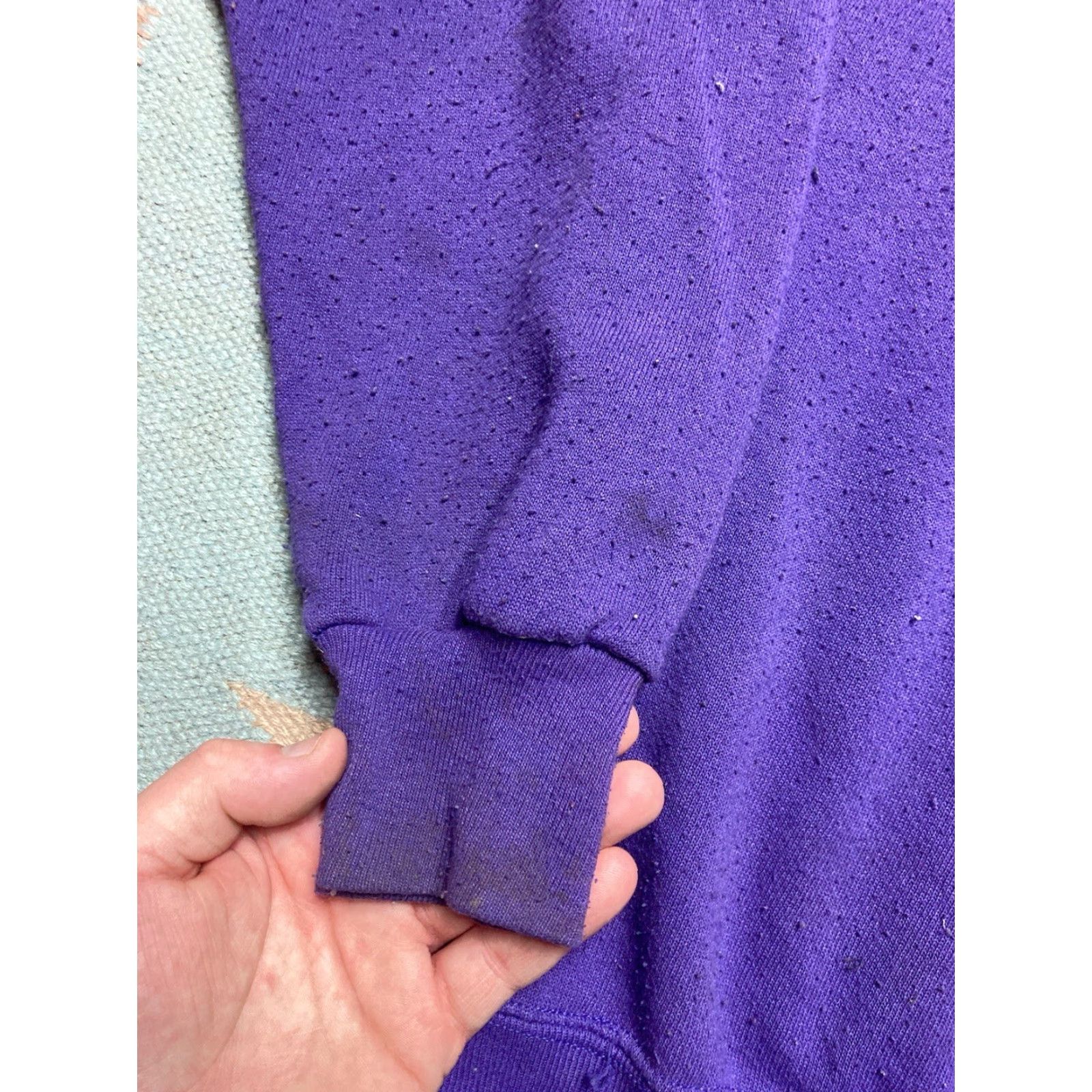 Vintage VINTAGE 80s 90s crewneck sweatshirt happy sad mask theatre comedy tragedy 2XL Men Purple 90s Shirt Pullover Cartoon? Size US XXL / EU 58 / 5 - 3 Thumbnail