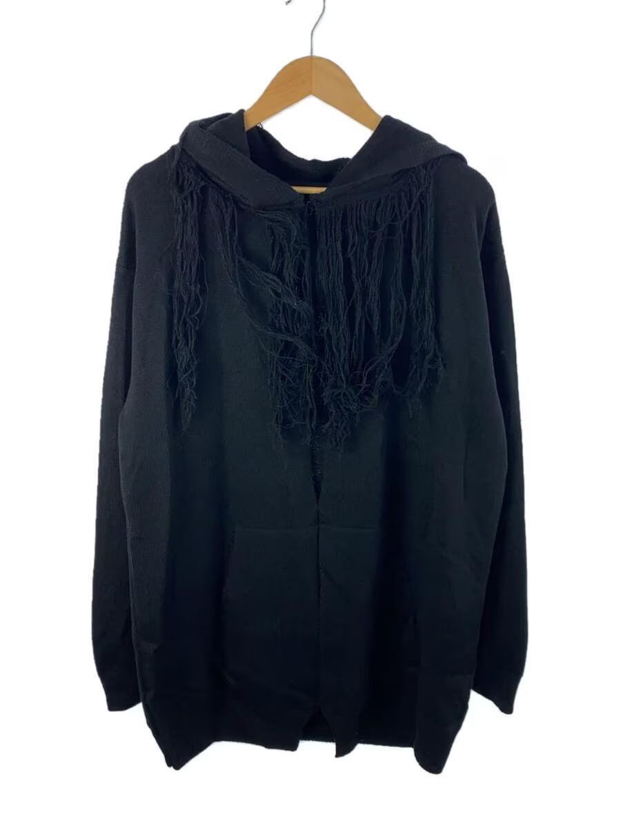Yohji Yamamoto Oversized Fringe Knit Hoodie Size US L / EU 52-54 / 3 - 1 Thumbnail