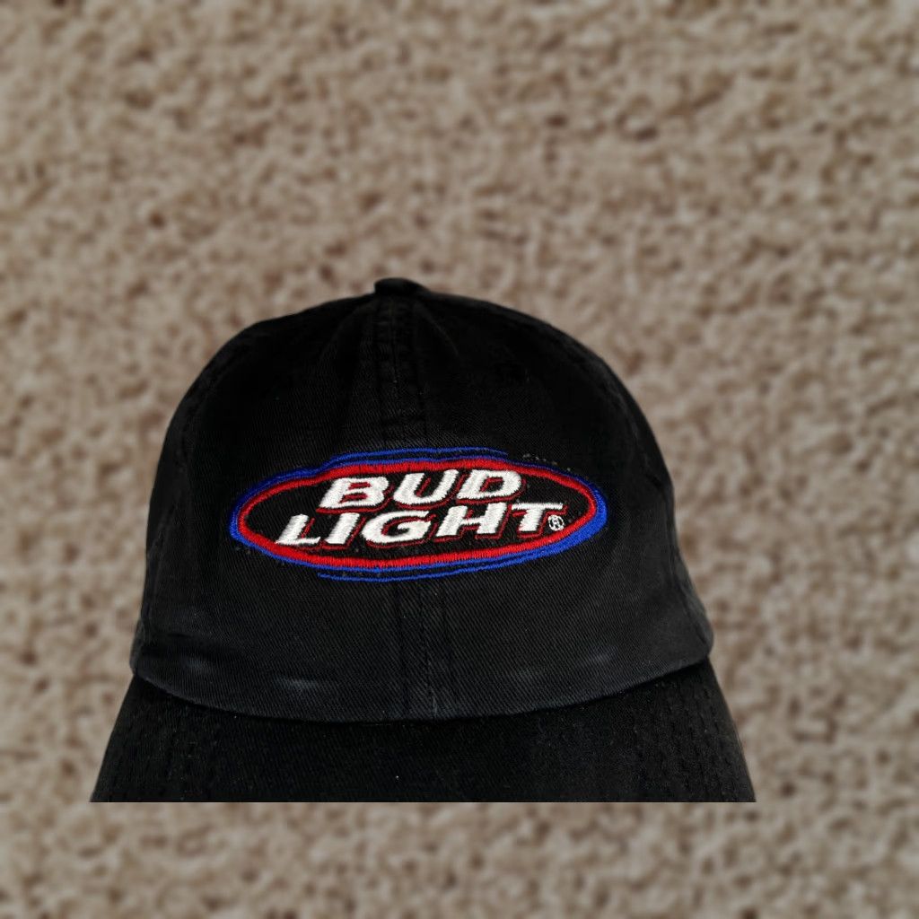 Budweiser VINTAGE Budweiser Hat Cap Snap Back Adult One Size Black Bud Light Cotton Twill Size ONE SIZE - 1 Thumbnail