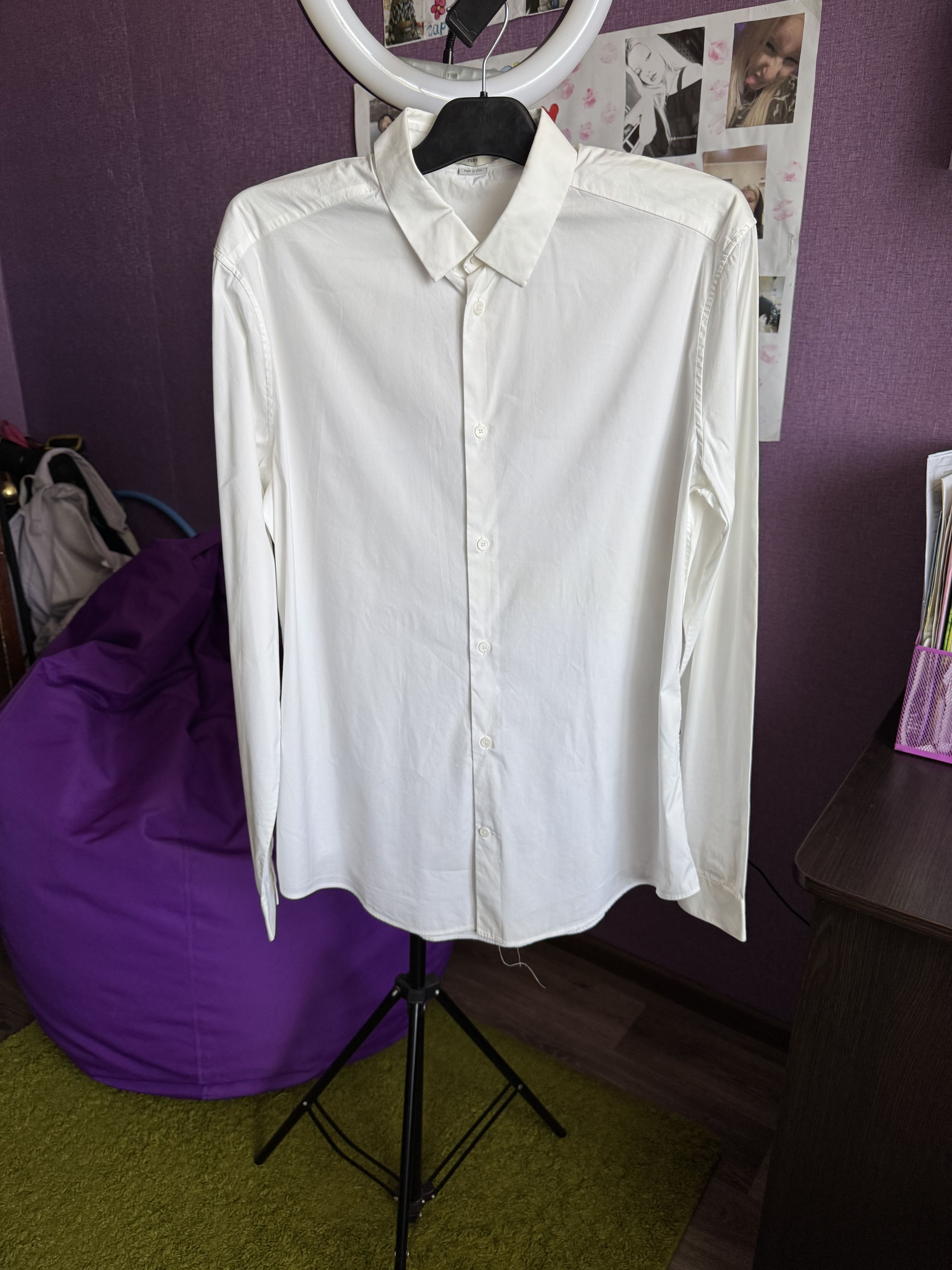 Balenciaga White Italian Cotton Button Shirt Size 42