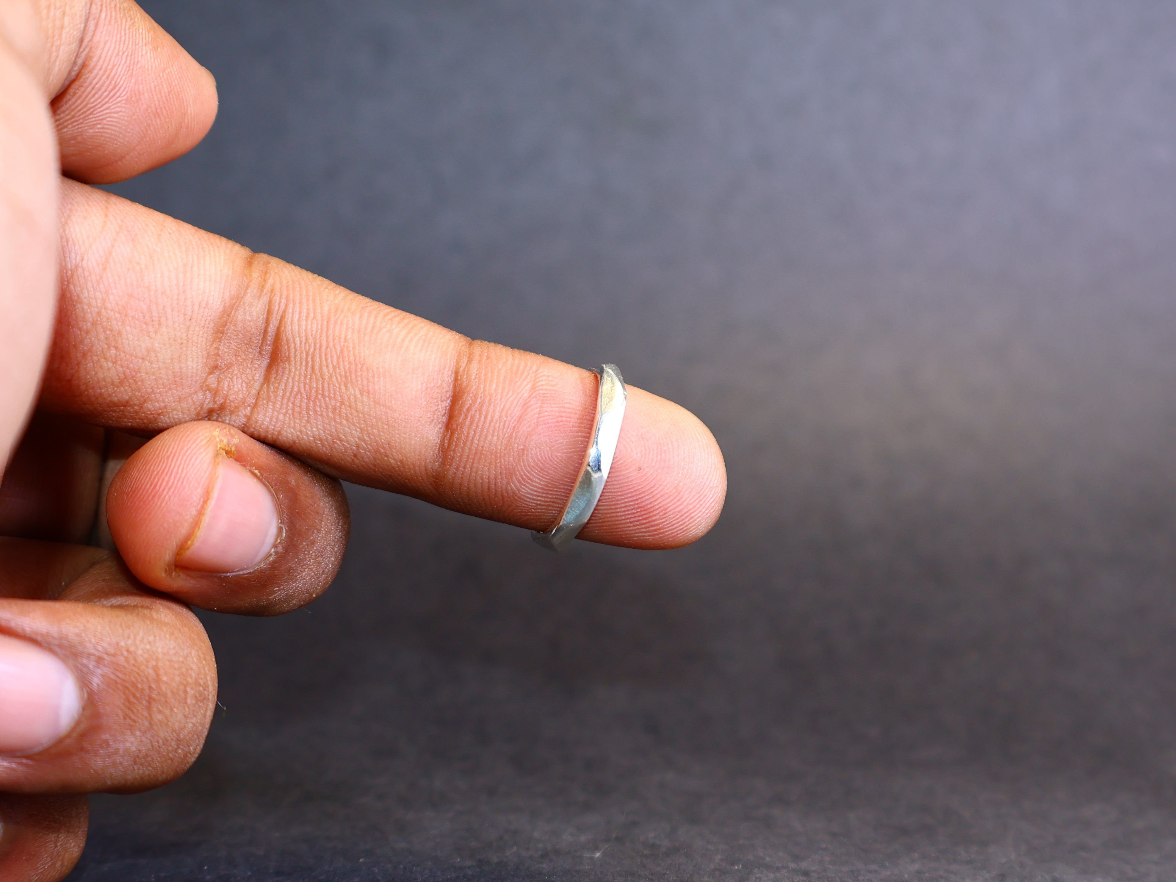 Handmade Band Ring, Silver Band Ring, 925 Sterling Silver Handmade, Size ONE SIZE - 8 Thumbnail