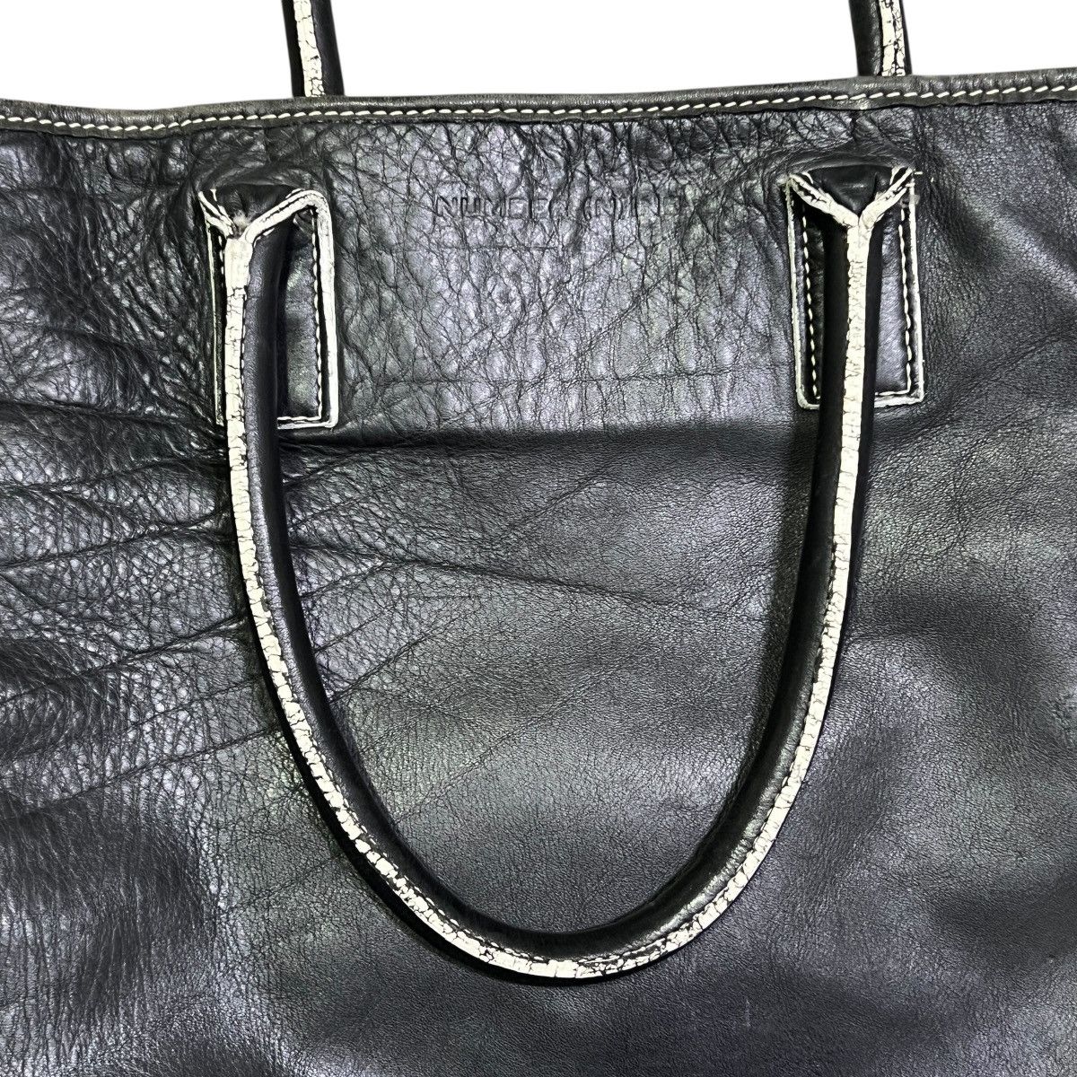 Number (N)ine NUMBER (N)INE 2000's Archive Leather Expandable Tote Bag Size ONE SIZE - 11 Thumbnail