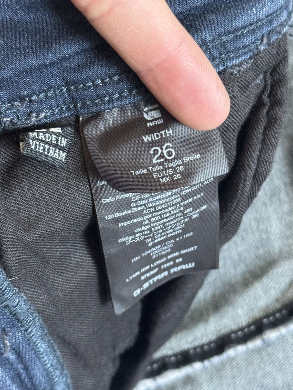 G-Star G star raw 26size Lynn Rw Long Mini skirt denim y2k punk Size 26" / US 2 / IT 38 - 5 Thumbnail
