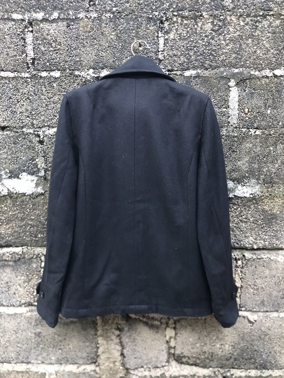 H&M × Japanese Brand × Seditionaries 🌟H&M Black Wool Zip Peacoat Double Breasted Size US S / EU 44-46 / 1 - 14 Thumbnail