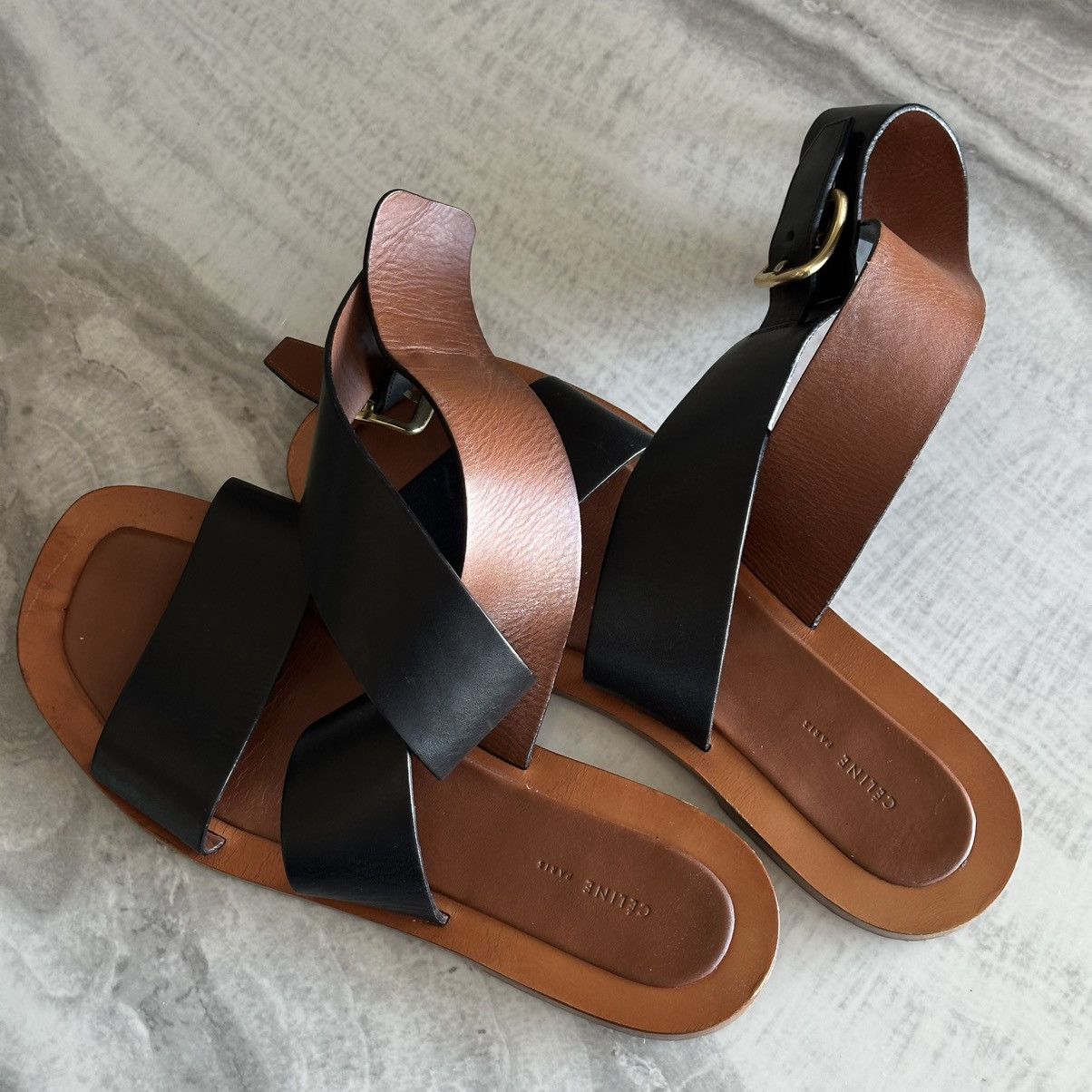 Celine Celine Paris Leather Slingback Gladiator Sandals Size US 8 / IT 38 - 6 Thumbnail