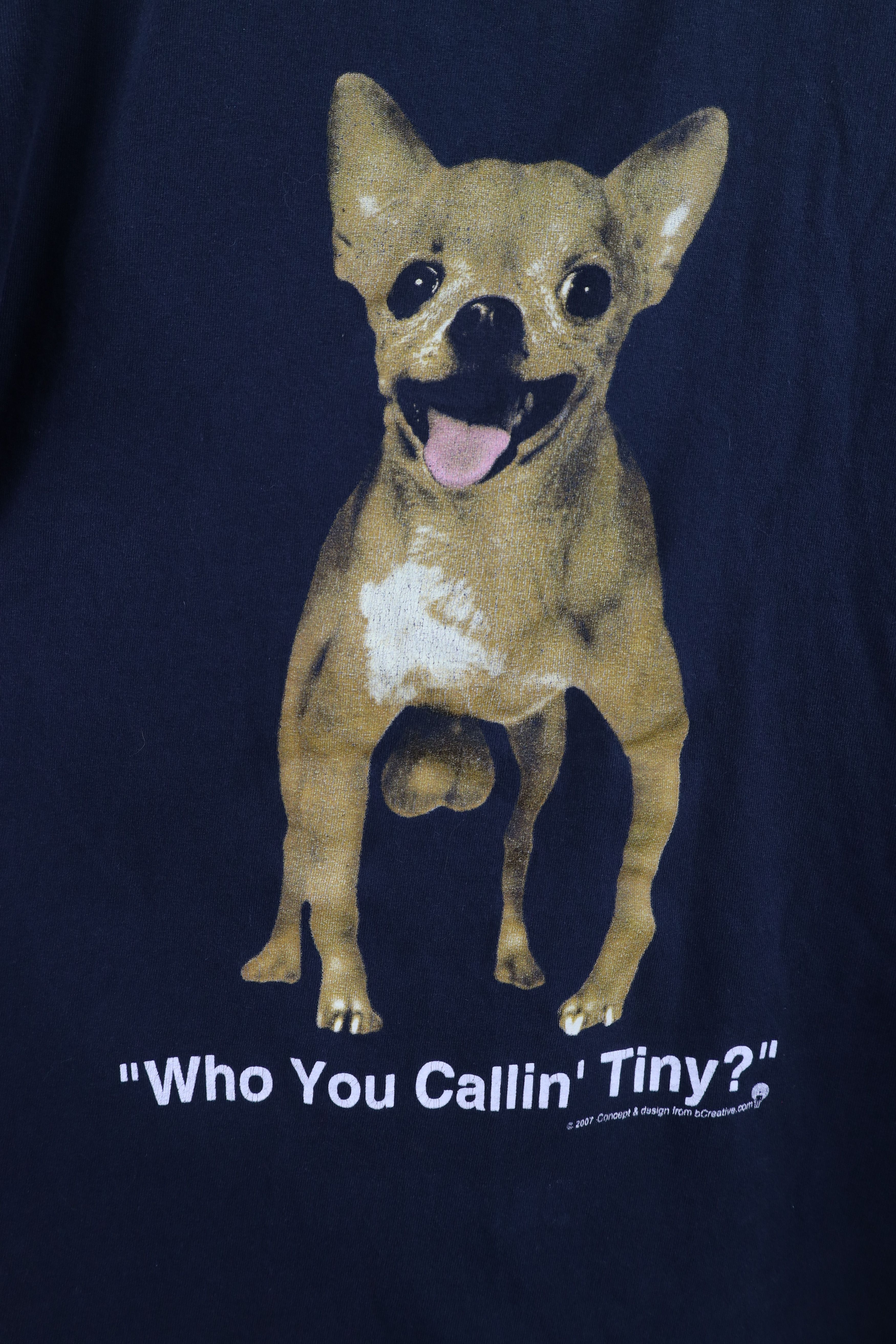 Vintage Vintage Y2K Streetwear Calling Tiny Chihuahua Dog T-Shirt Size US M / EU 48-50 / 2 - 4 Thumbnail