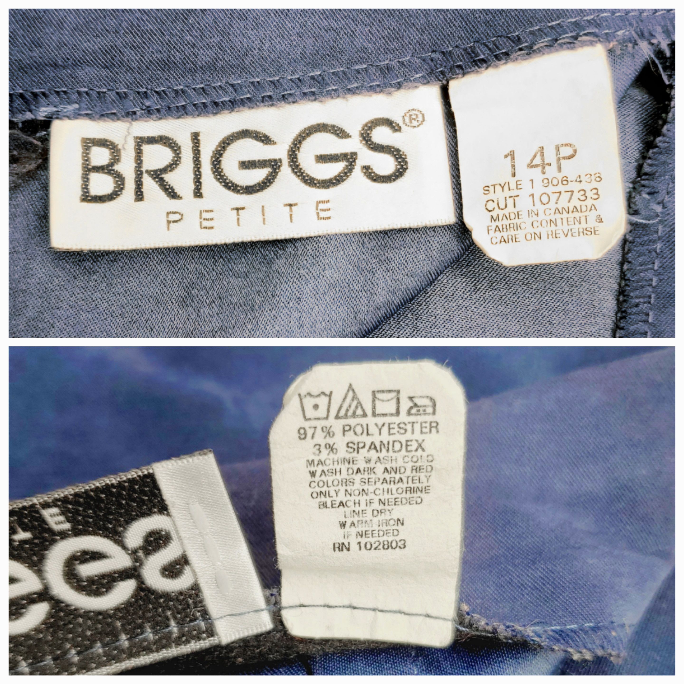Briggs & Riley Briggs Size 14p Pencil Skirt Microfiber Slate Blue Stretch Size 36" / US 14 / IT 50 - 9 Thumbnail