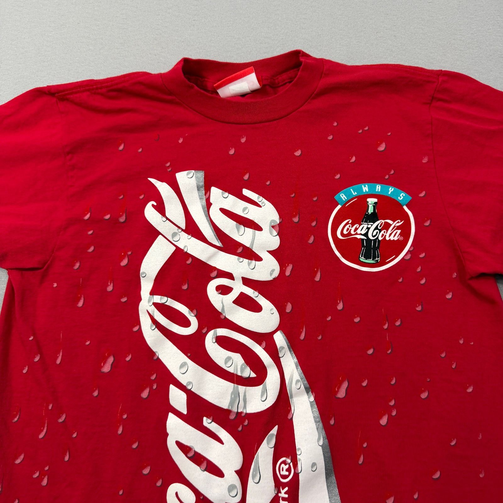 Vintage Vintage Coca Cola Big Print Shirt Men's Extra Large Red 1994 Size US XL / EU 56 / 4 - 2 Thumbnail