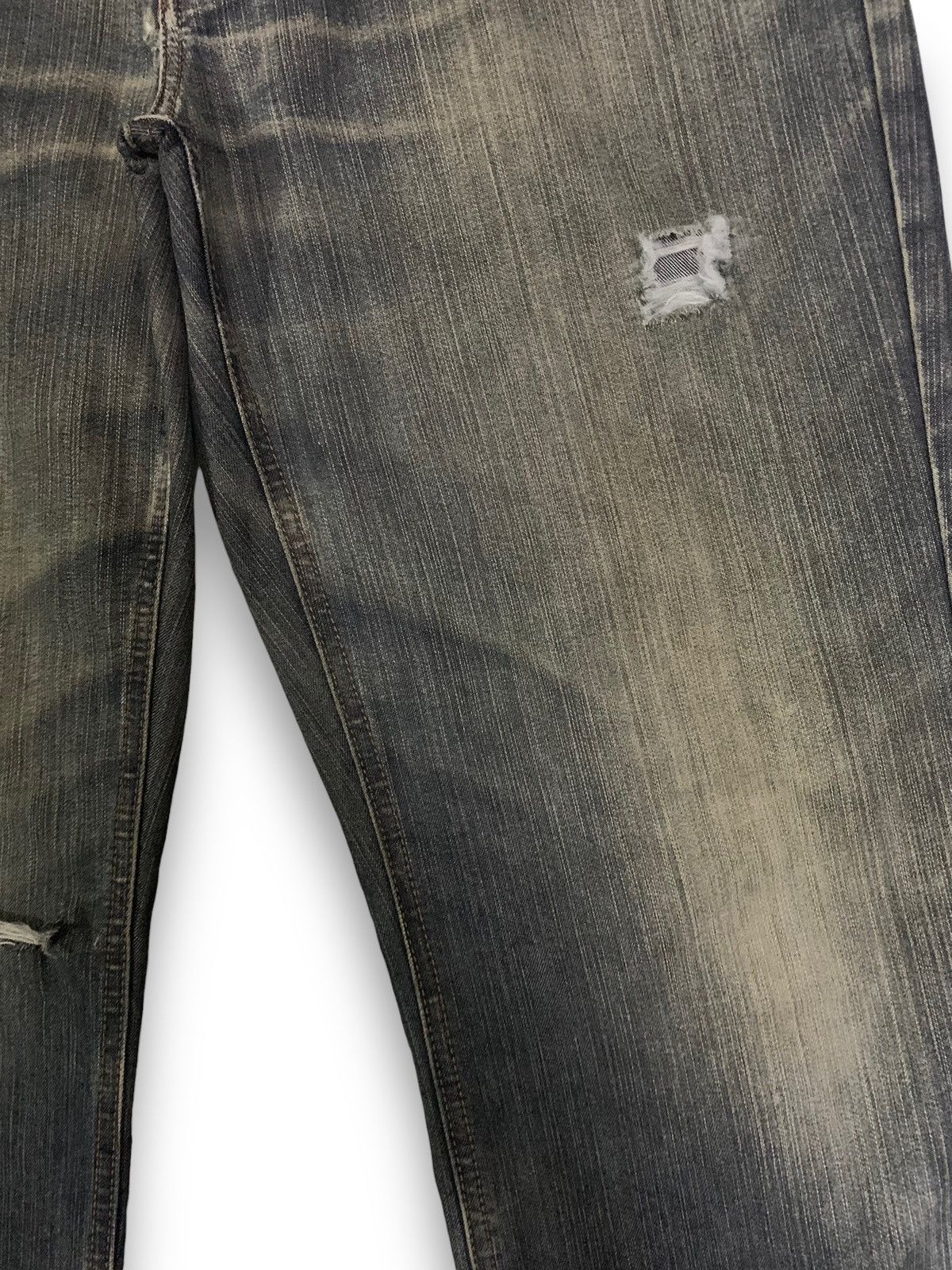 Japanese Brand Vintage Full House Homme Mud Wash Loose Fit Distressed Jeans Size US 32 / EU 48 - 9 Thumbnail