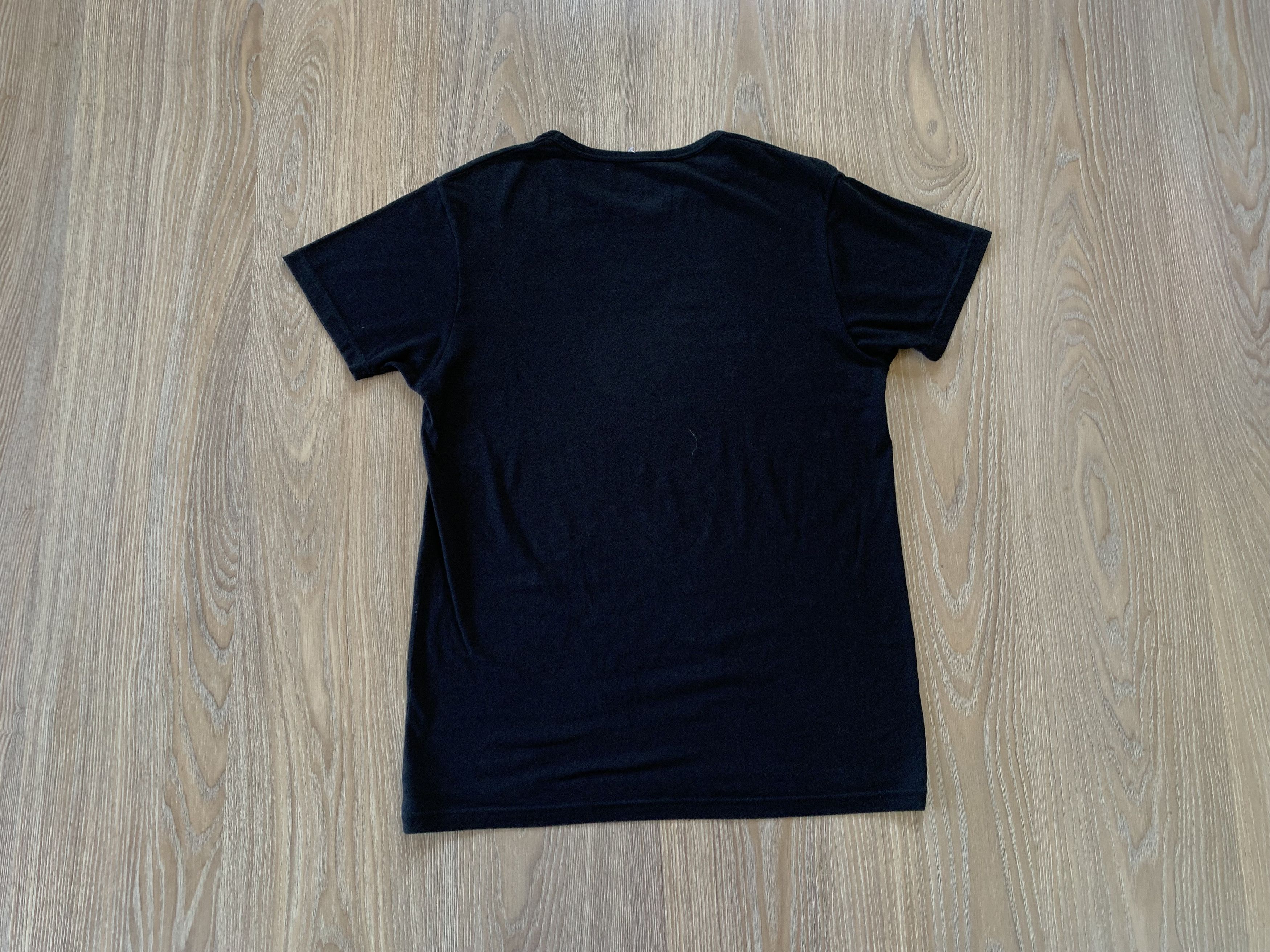Emporio Armani × Giorgio Armani Emporio Armani Center Logo Black Cotton T Shirt Size US L / EU 52-54 / 3 - 3 Thumbnail