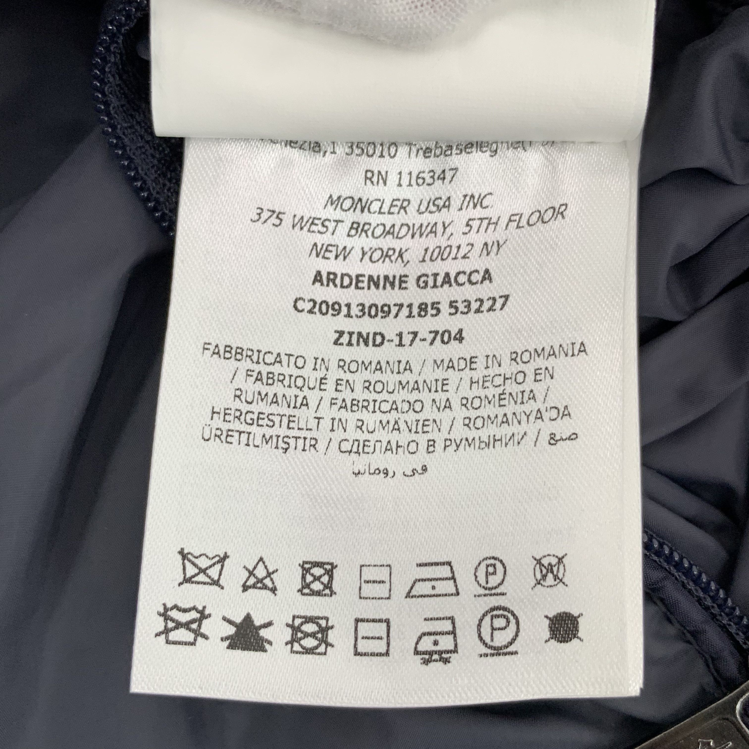 Moncler Moncler Ardenne Down Jacket Navy (1) Size US S / EU 44-46 / 1 - 8 Thumbnail