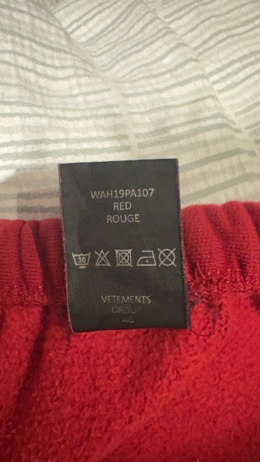 Vetements Vetements Spellout Logo Sweatpants Red Size US 30 / EU 46 - 6 Thumbnail