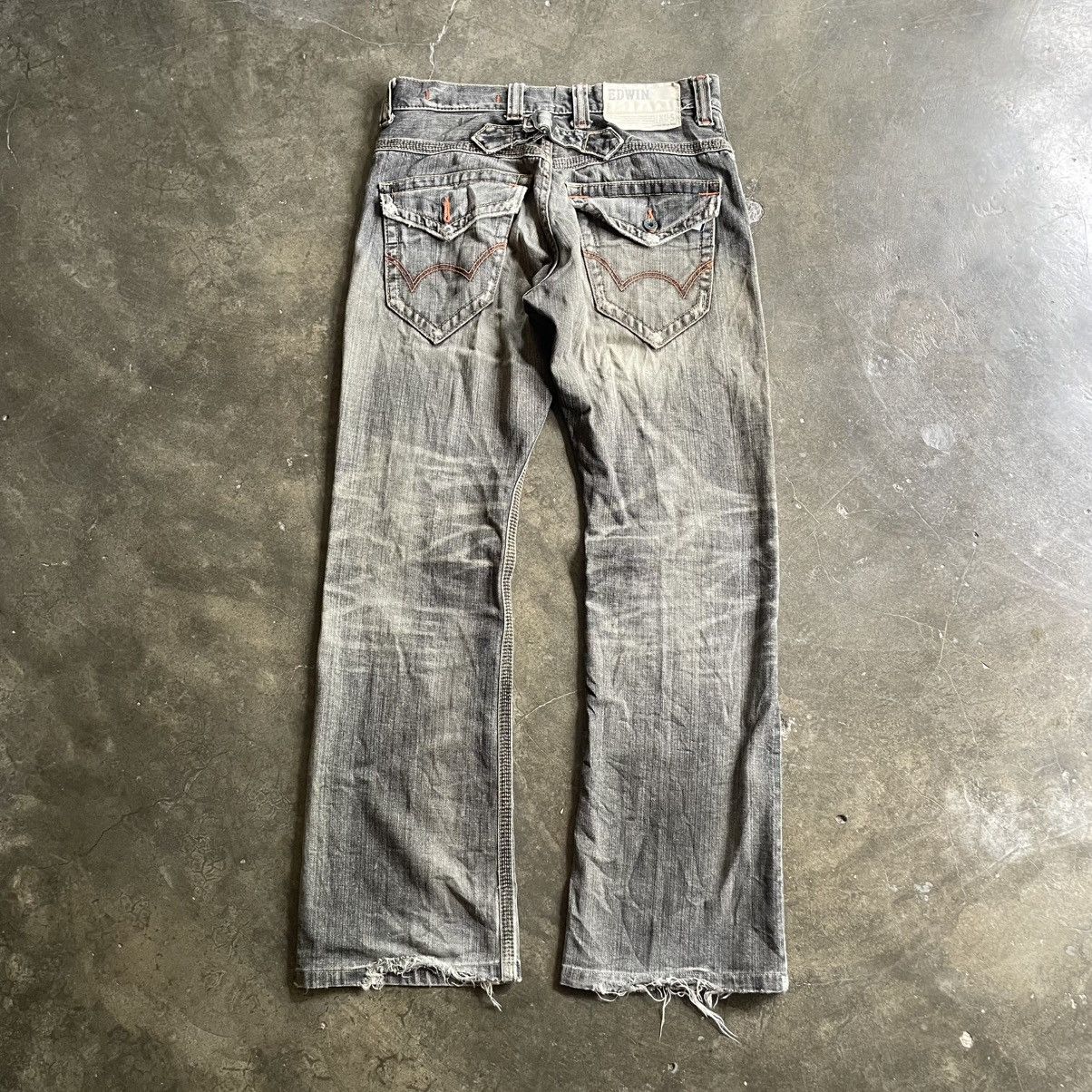 Edwin Vintage Edwin Exclusive Distress Mud Washed Distressed 🍒 Size US 30 / EU 46 - 6 Thumbnail