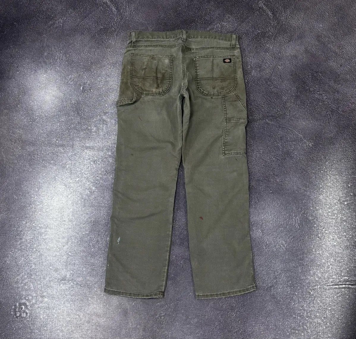 Dickies × Vintage Vintage Dickies Olive Distressed Hype Work Pants Size US 32 / EU 48 - 1 Thumbnail