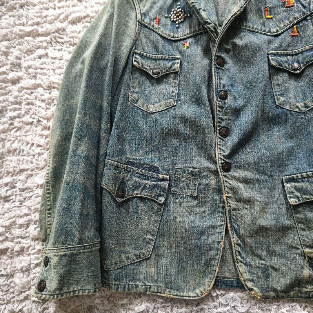 Kapital KAPITAL Denim Jacket Studded Embroidered Japan Made Vintage Size US S / EU 44-46 / 1 - 3 Thumbnail