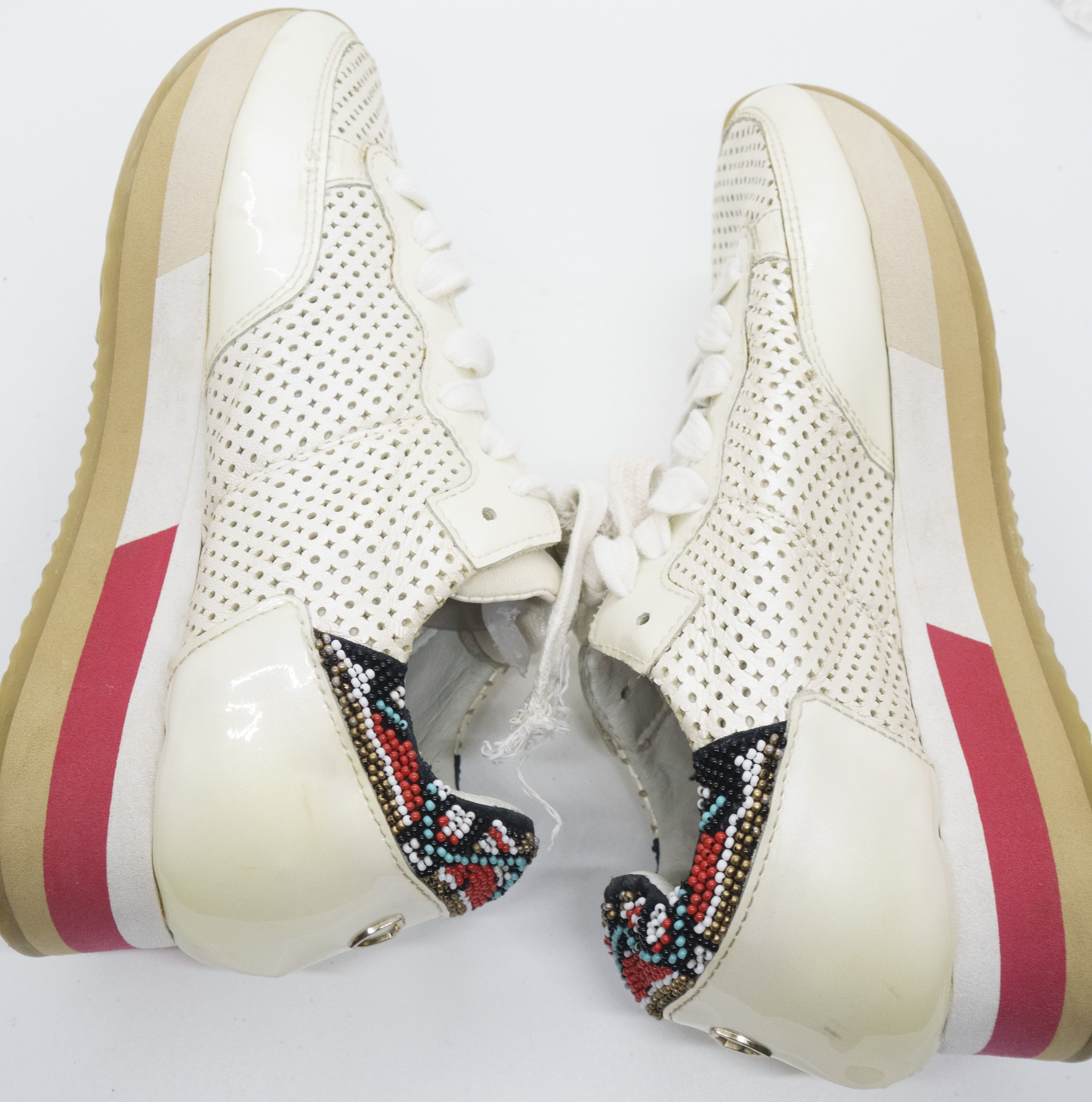 Philippe Model Perforated Patent Leather High Sole Sneakers Size US 6 / IT 36 - 5 Thumbnail