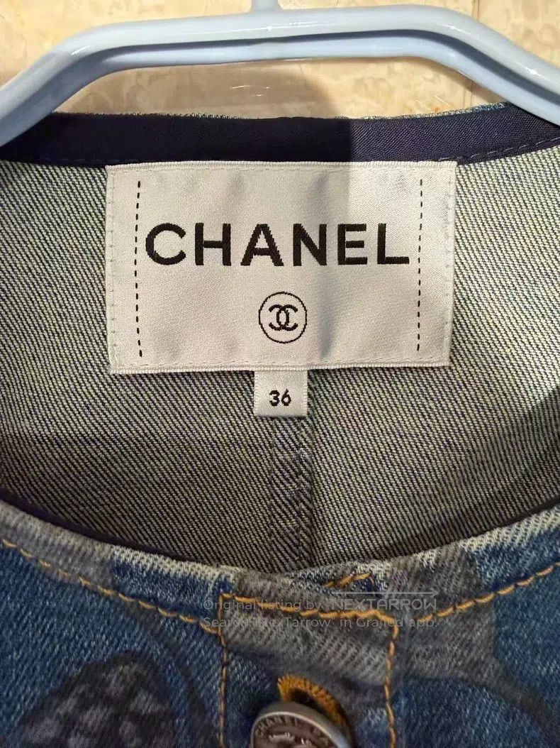 Chanel Chanel 21A Women's Castle Series Floral Denim Jacket Size XS / US 0-2 / IT 36-38 - 3 Thumbnail