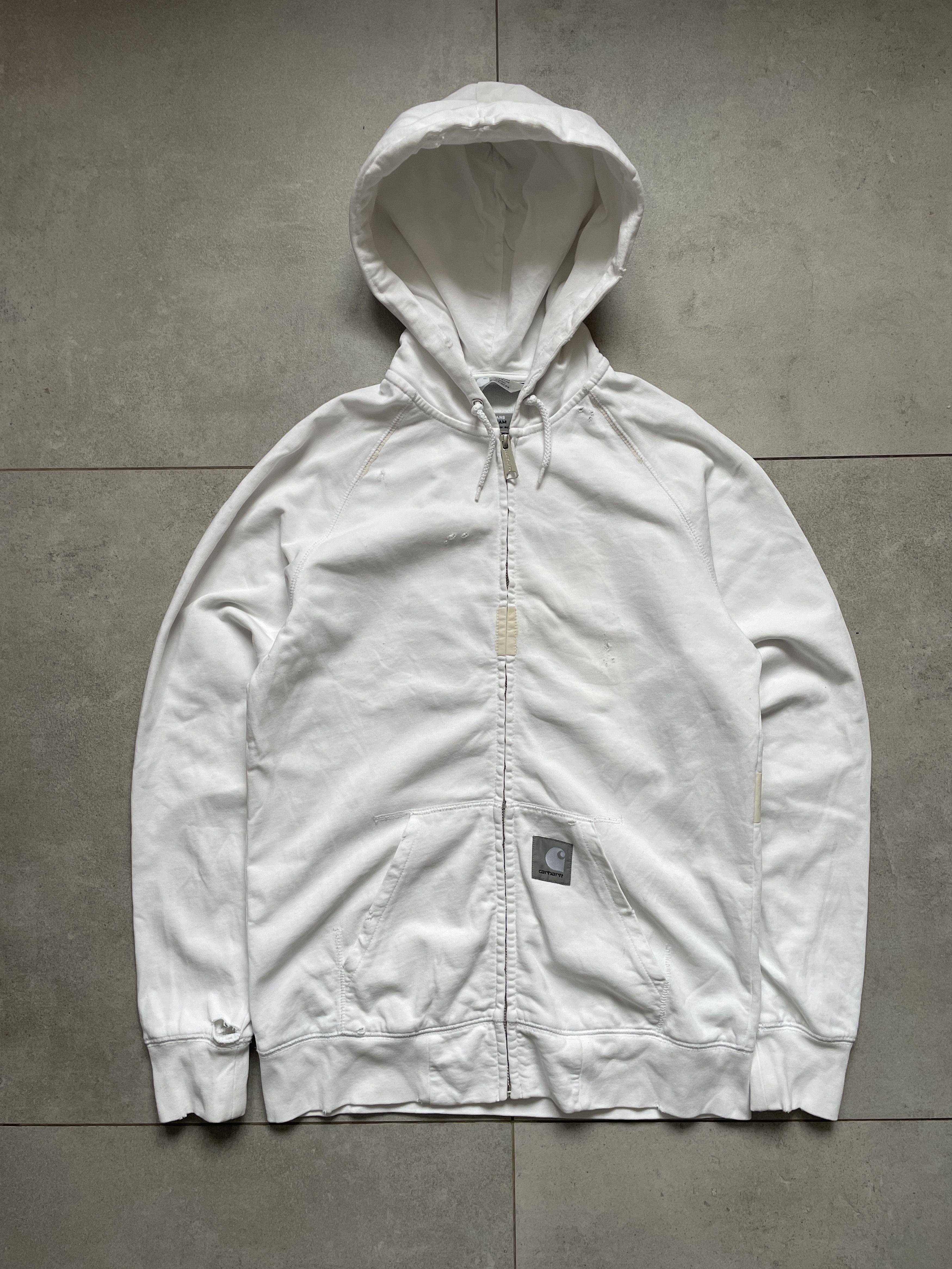 Carhartt CARHARTT \SLAM JAM WHITE DISTRESSED REFLECTIVE ZIP HOODIE Size US S / EU 44-46 / 1 - 1 Thumbnail
