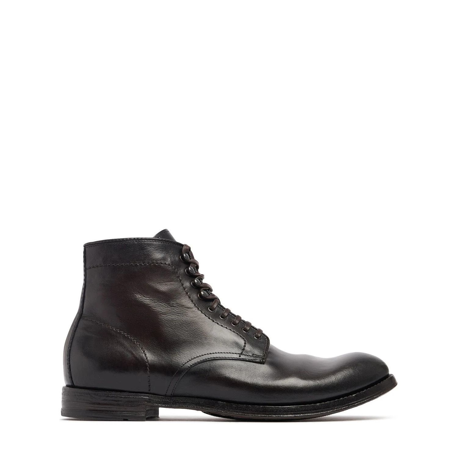 OFFICINE CREATIVE Anatomia Brown Leather Boots New & Authent