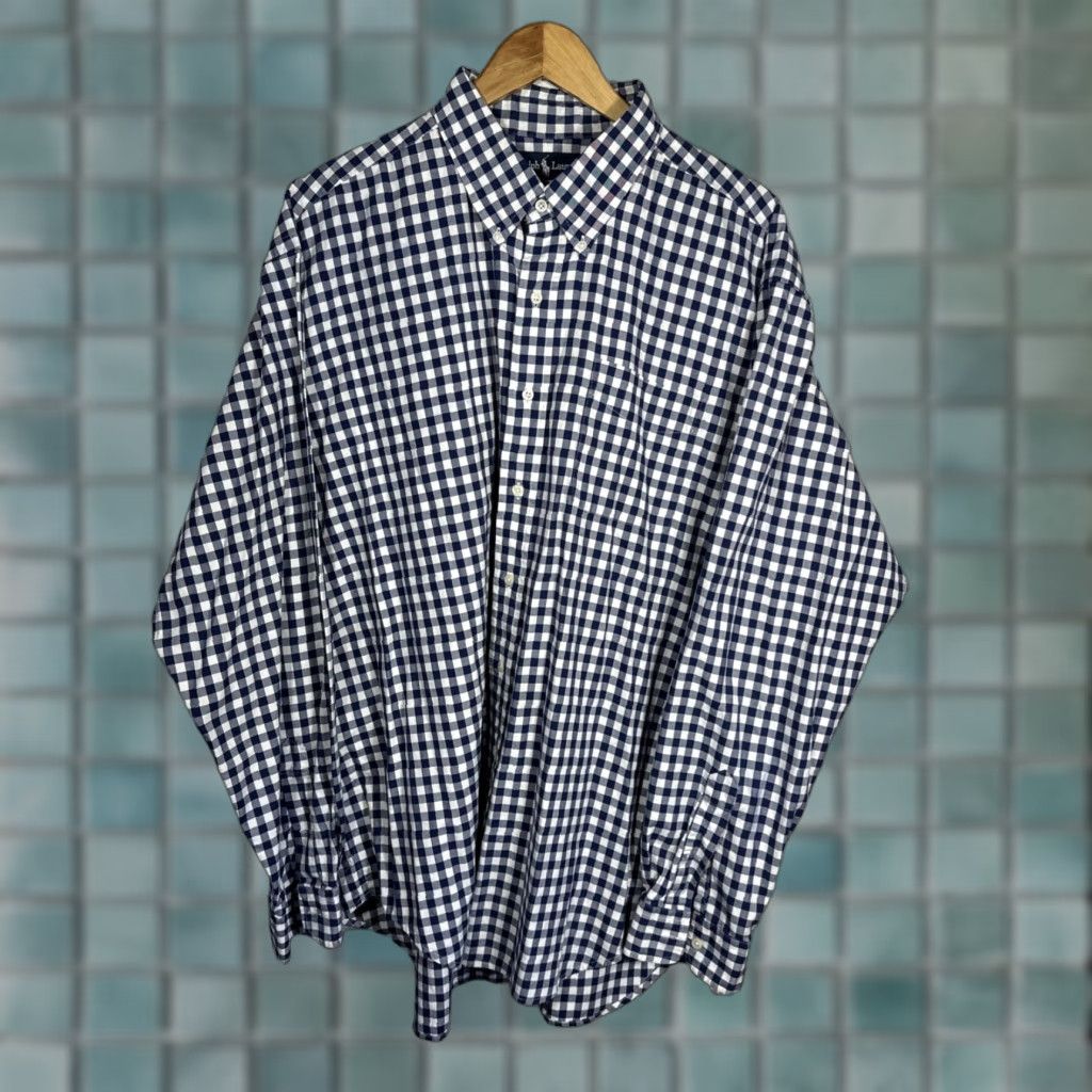 Ralph Lauren Ralph Lauren Shirt Mens Button Up XXL Blue White Check Bertrand 2XL Cotton Size US XXL / EU 58 / 5 - 1 Thumbnail