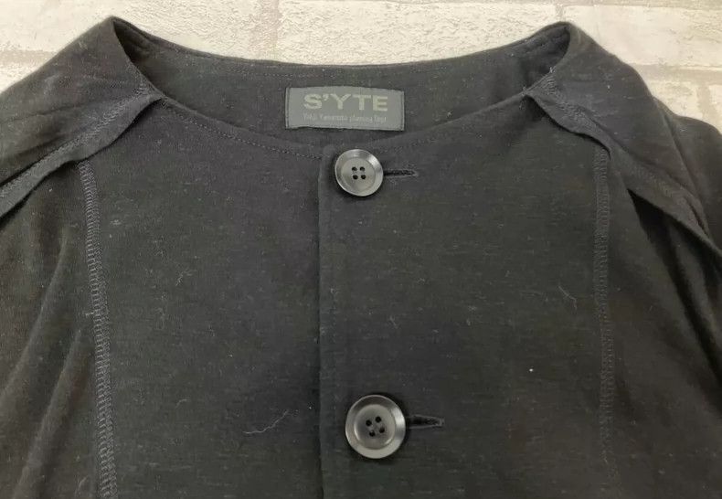 Yohji Yamamoto Yohji Yamamoto Black Cardigan Textured Rayon shirt Size US L / EU 52-54 / 3 - 3 Thumbnail