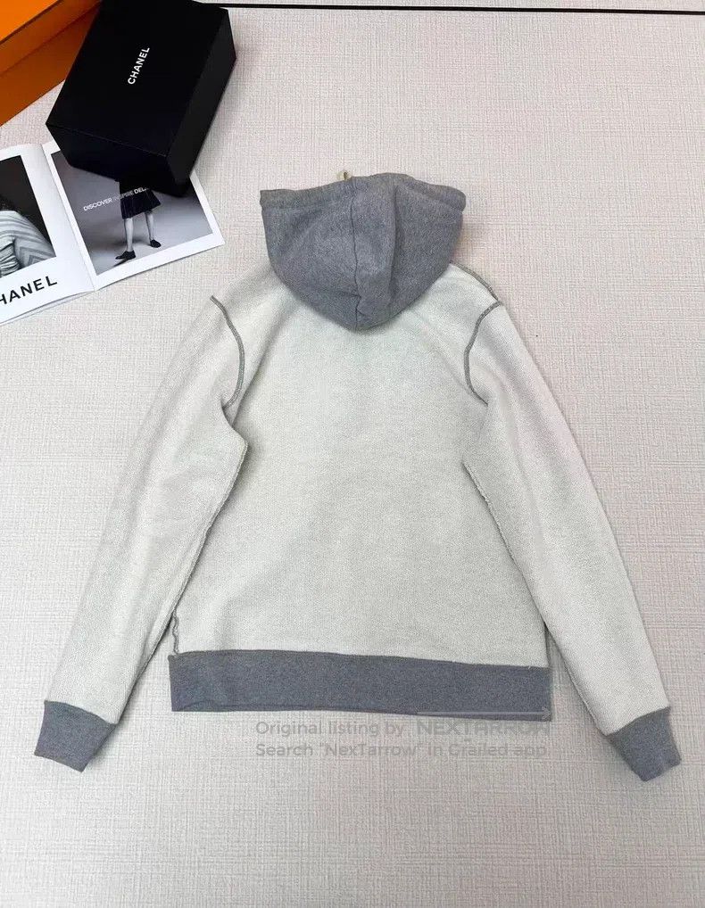 Loewe Loewe Grey embroidered large logo hooded sweatshirt Size M / US 6-8 / IT 42-44 - 4 Thumbnail